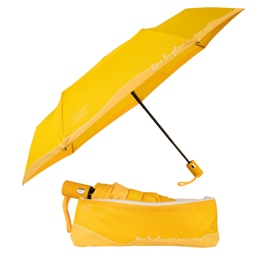 Parapluie automatique avec housse absorbante · jaune étoile