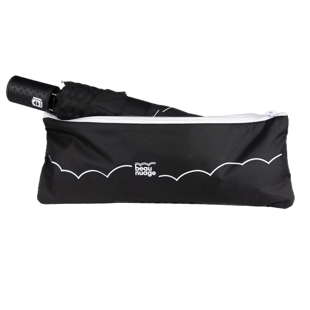 beau nuage unisexe parapluie automatique polyester recycl   noir immuable l armoire poethique  2 