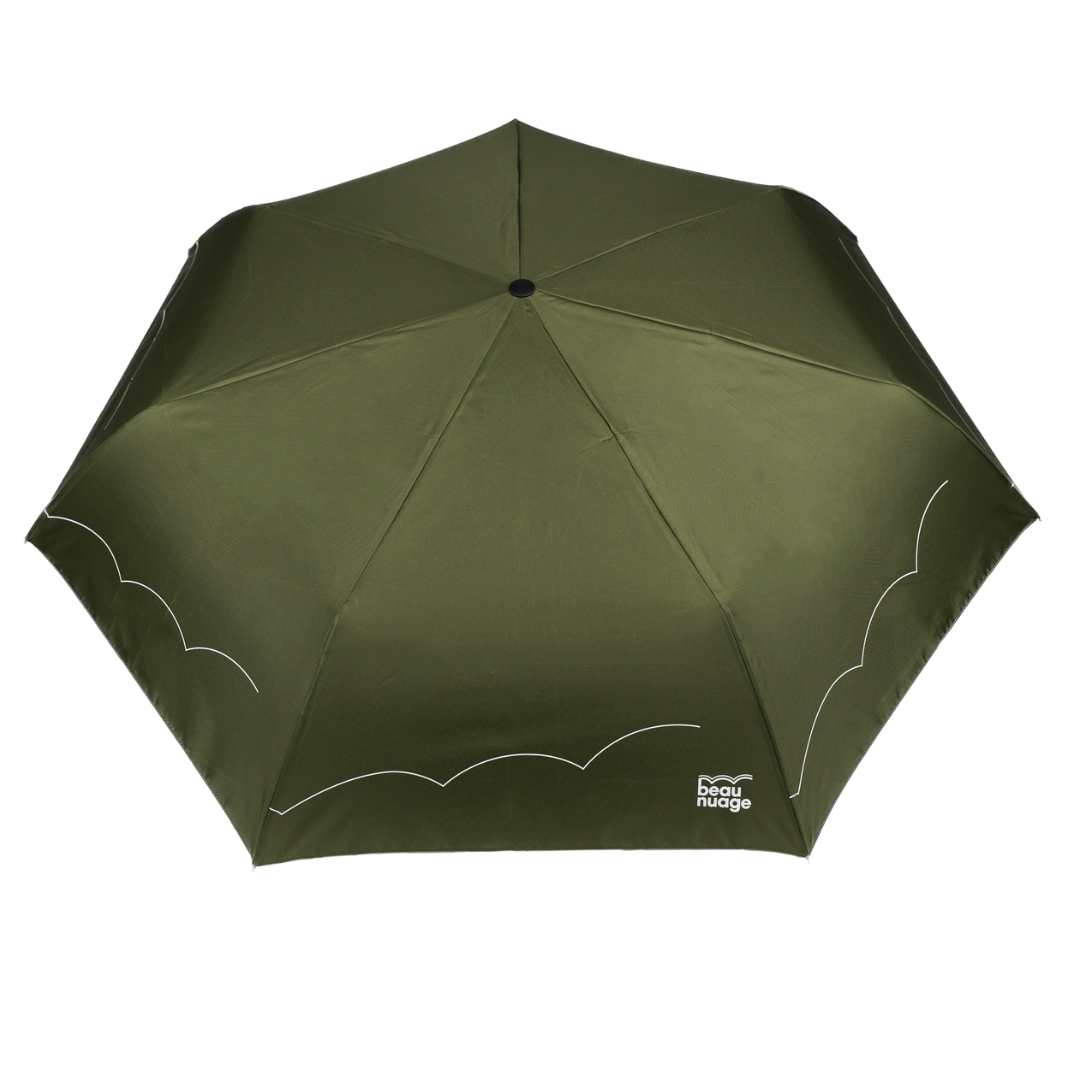 beau nuage unisexe parapluie automatique polyester recycl   vert kaki l armoire poethique  3 
