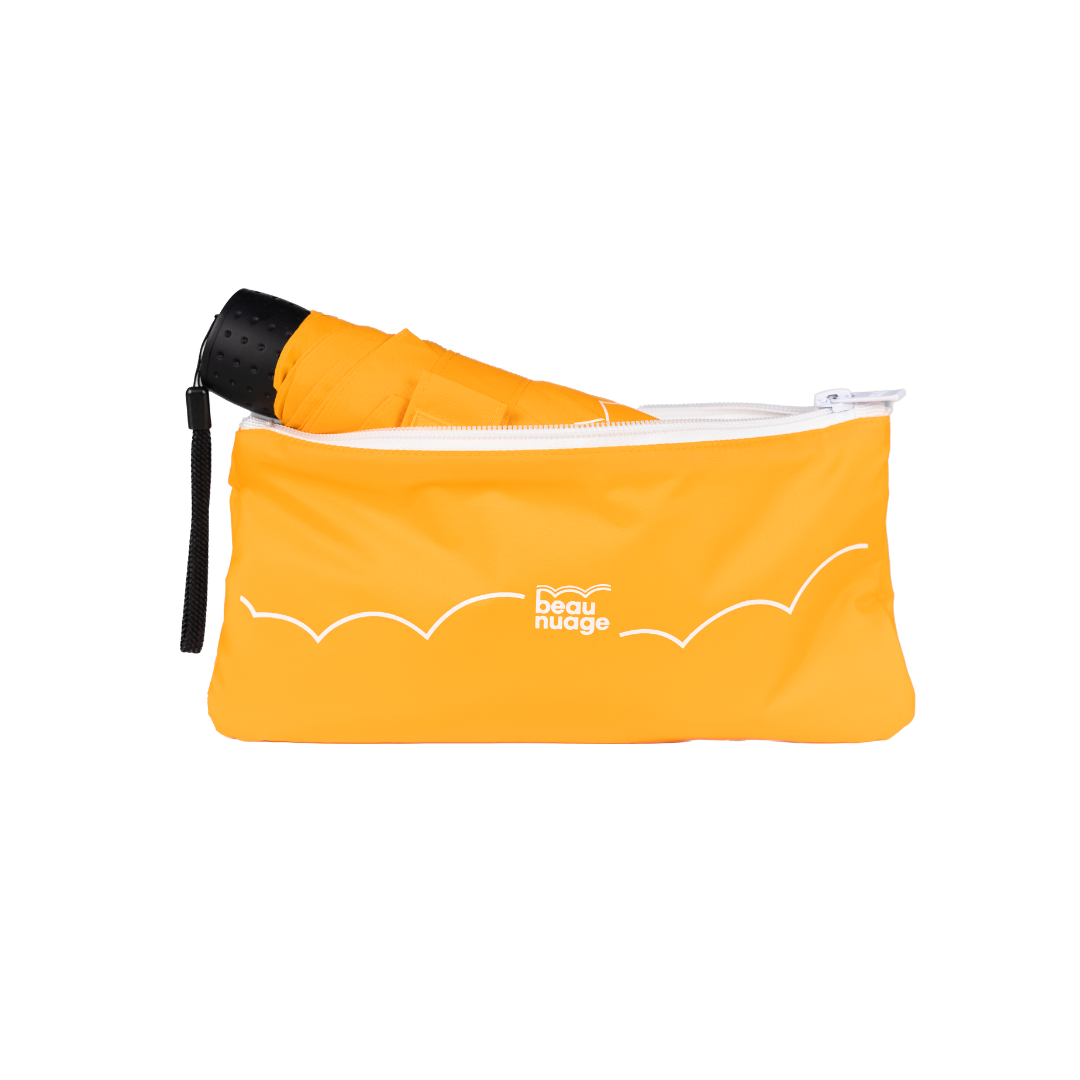 beau nuage unisexe parapluie mini polyester recycl   jaune fusion l armoire poethique  1 