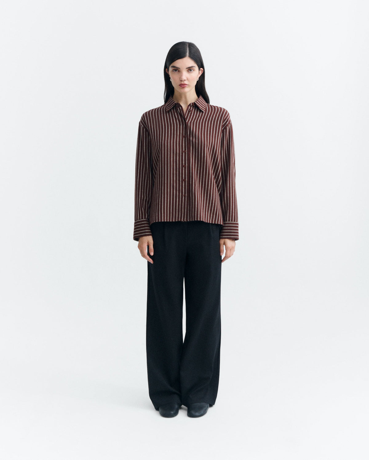 blouse raye en coton bio ohara brushed stripes manuela  multicolore thinking mu femme blouse raye ohara coton bio multicolore l armoire poethique 3