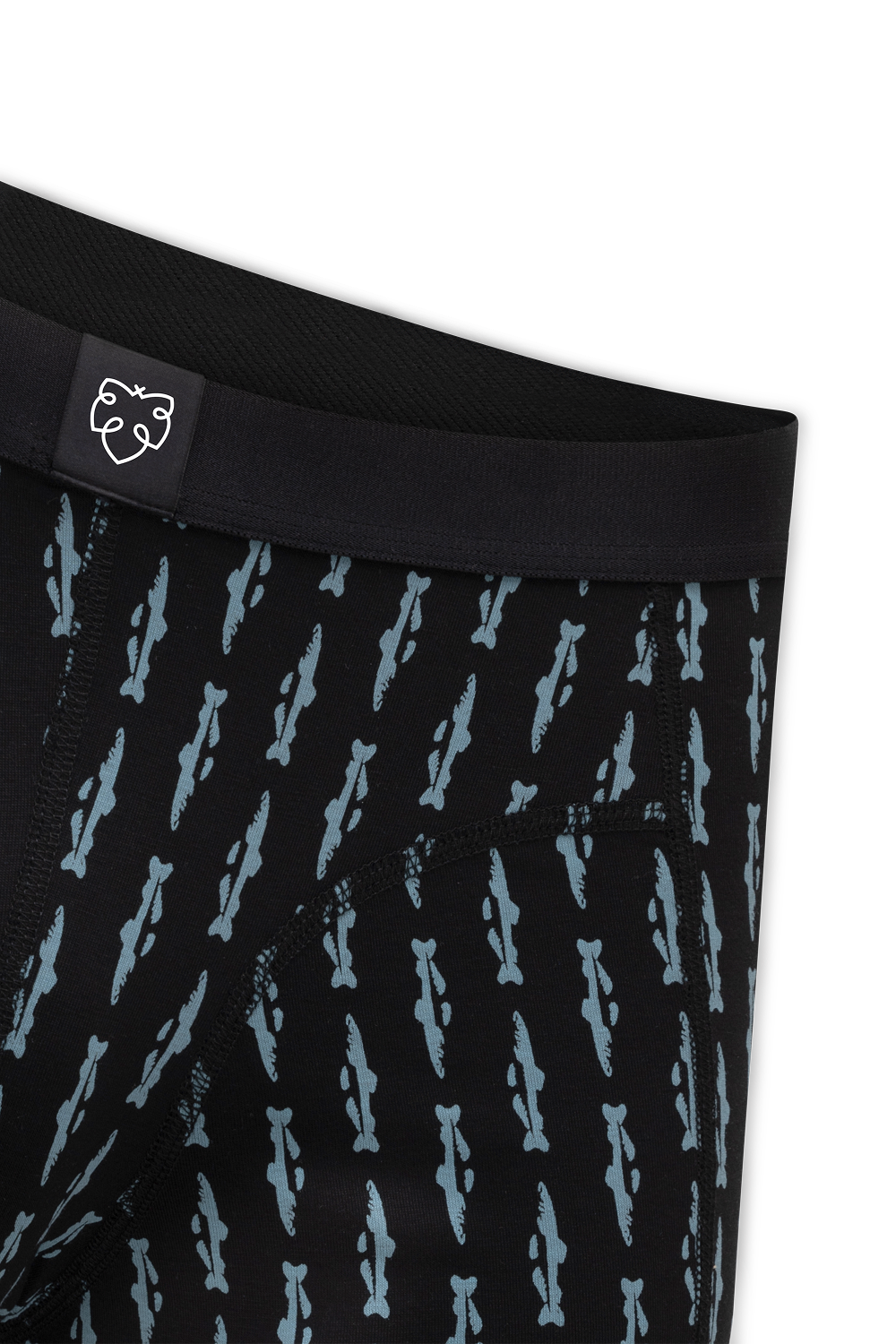 boxer en coton bio truite  noir a dam homme boxer truite coton bio noir l armoire poethique 2