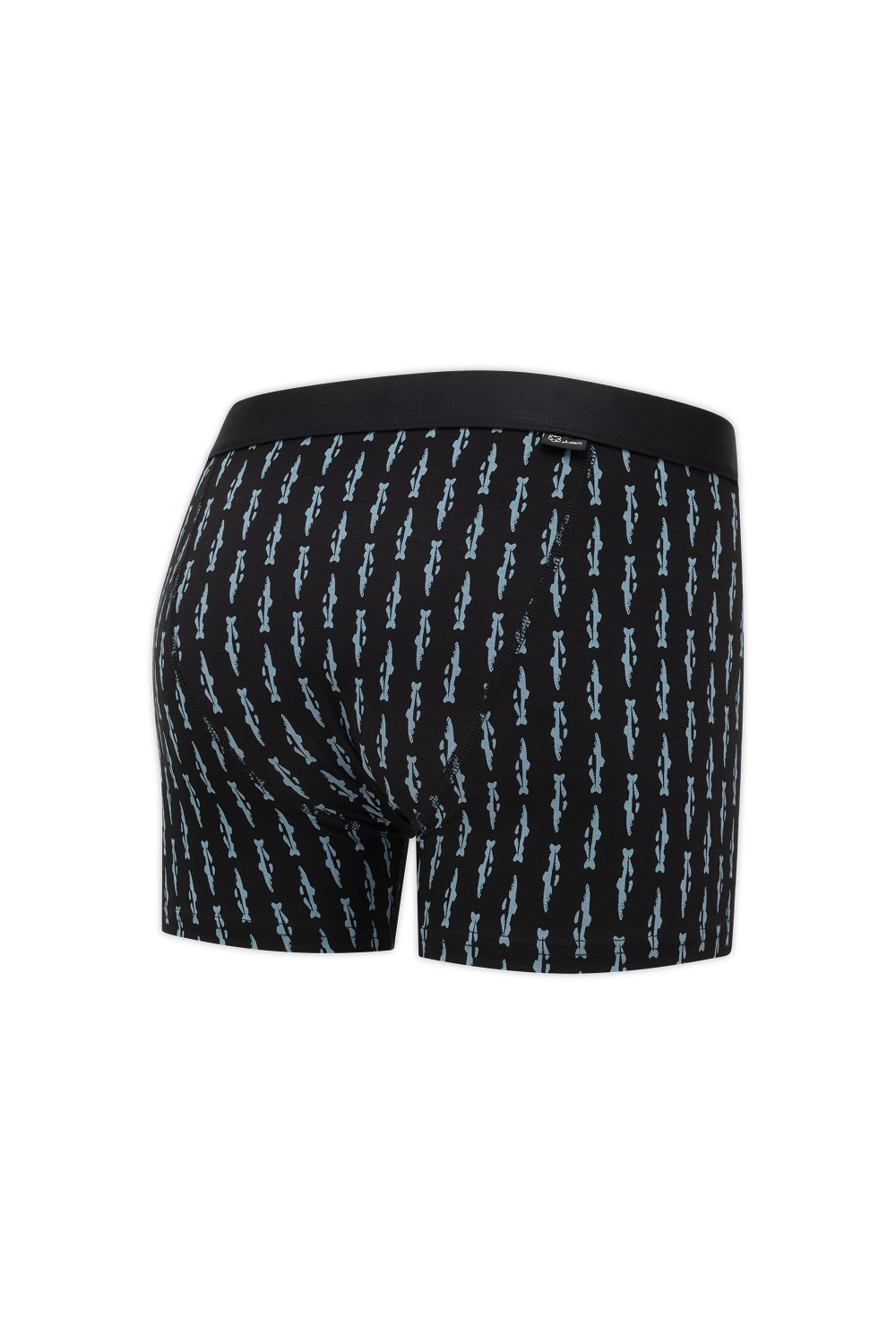 boxer en coton bio truite  noir a dam homme boxer truite coton bio noir l armoire poethique 3