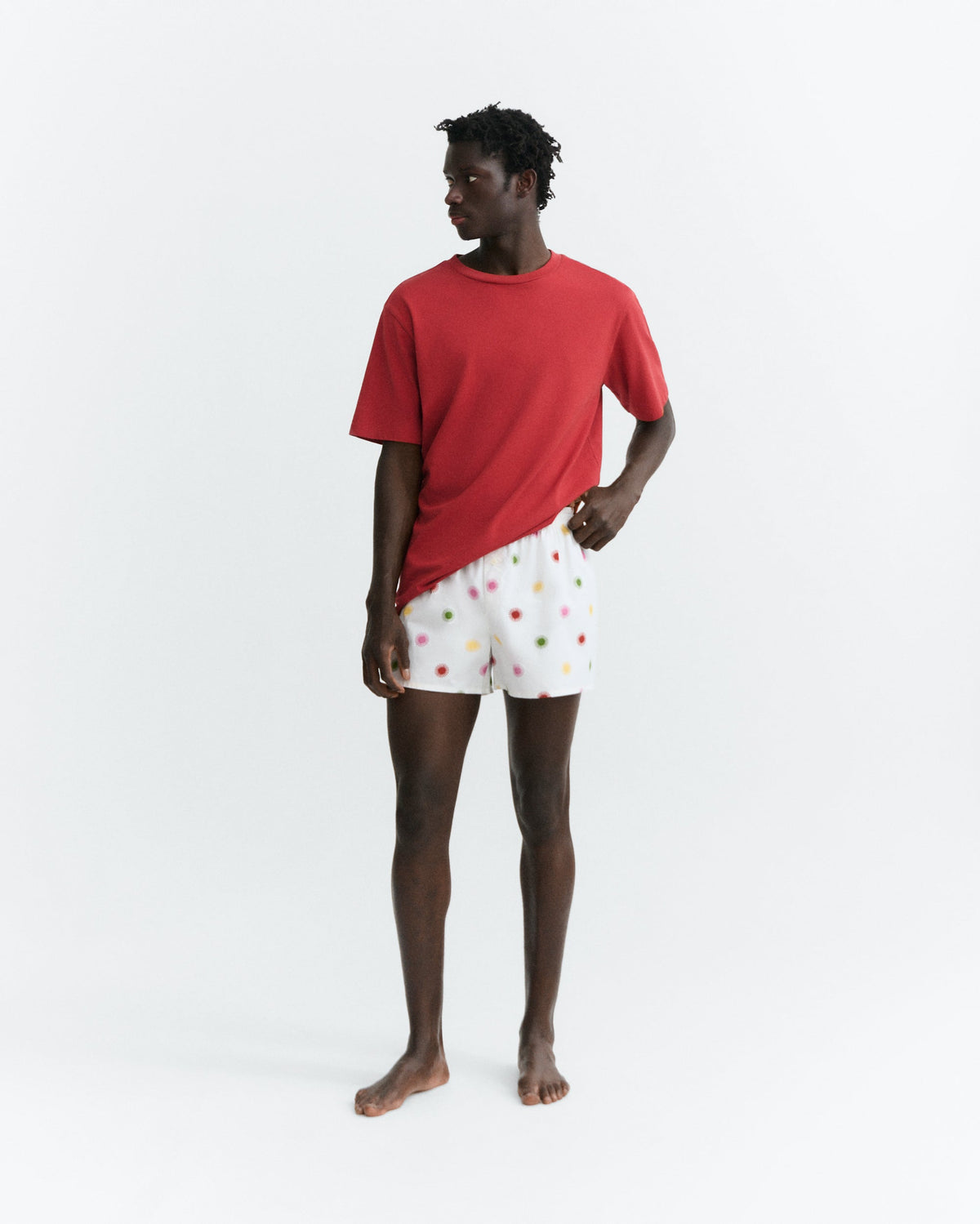 caleon parachute en coton bio sol multicolor  blanc thinking mu homme caleon parachute sol coton bio multicolore blanc l armoire poethique 3