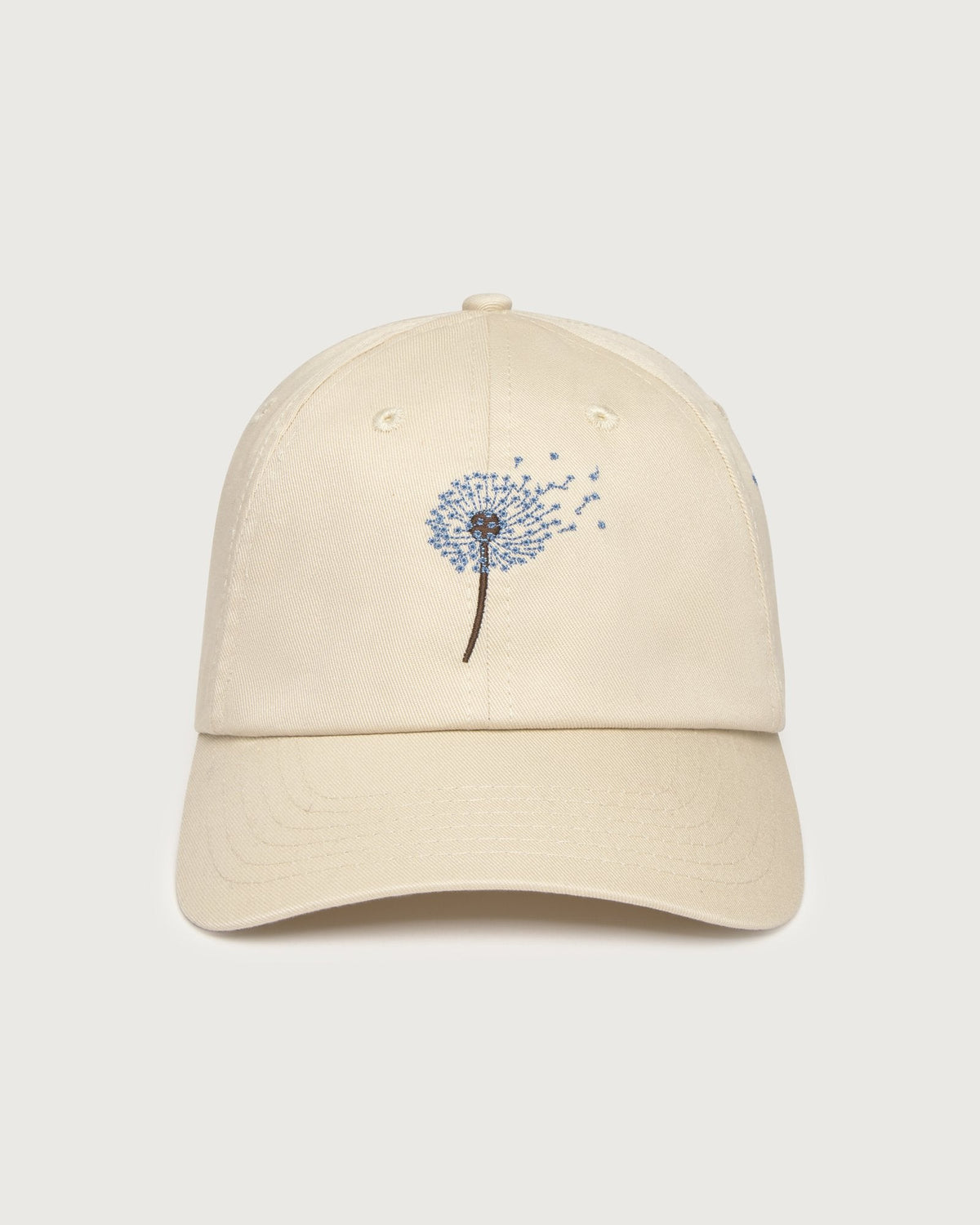 casquette motif pissenlit en coton bio dandelion chris  cru thinking mu unisexe casquette chris pissenlit coton bio cru l armoire poethique 2
