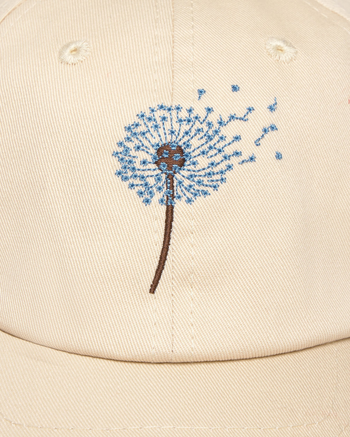 casquette motif pissenlit en coton bio dandelion chris  cru thinking mu unisexe casquette chris pissenlit coton bio cru l armoire poethique 4