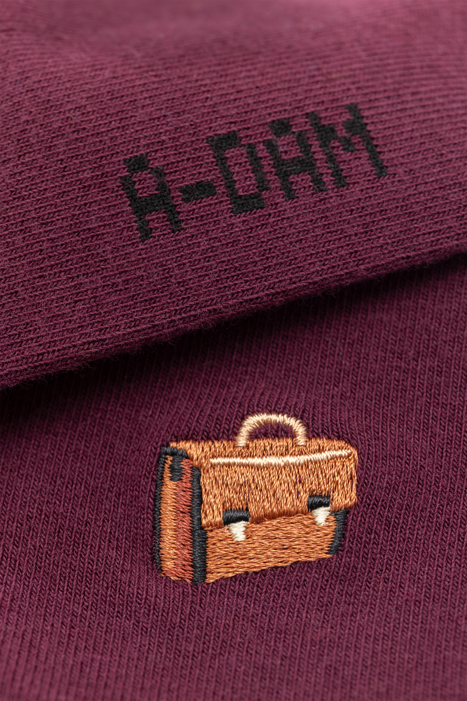 chaussettes en coton bio broderie cartable  bordeaux a dam homme chaussettes cartable coton bio bordeaux l armoire poethique 3