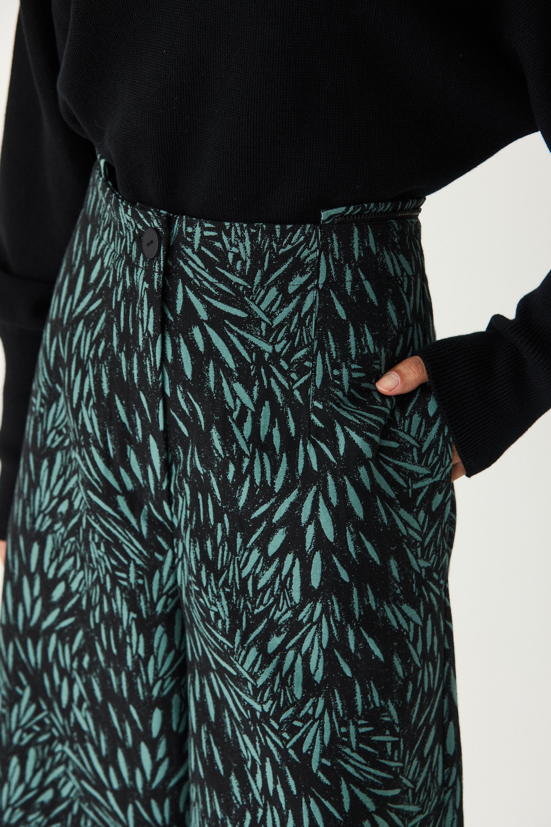combinaison en coton bio kattalin leaves  vert et vert fonc skfk femme combinaison kattalin leaves coton bio vert vert fonc l armoire poethique 6