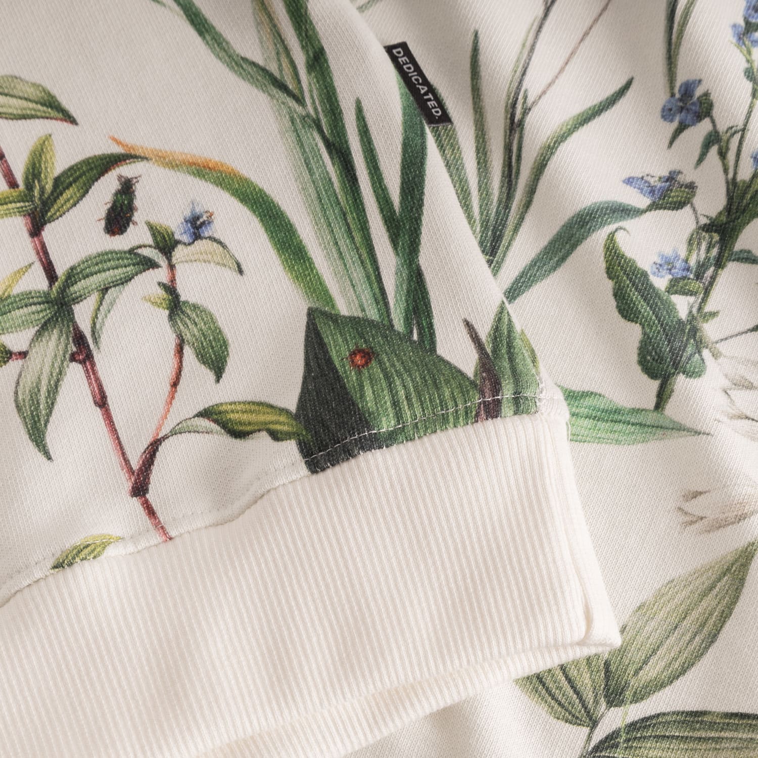 dedicated femme sweat ystad flower field coton bio creme l armoire poethique  3 