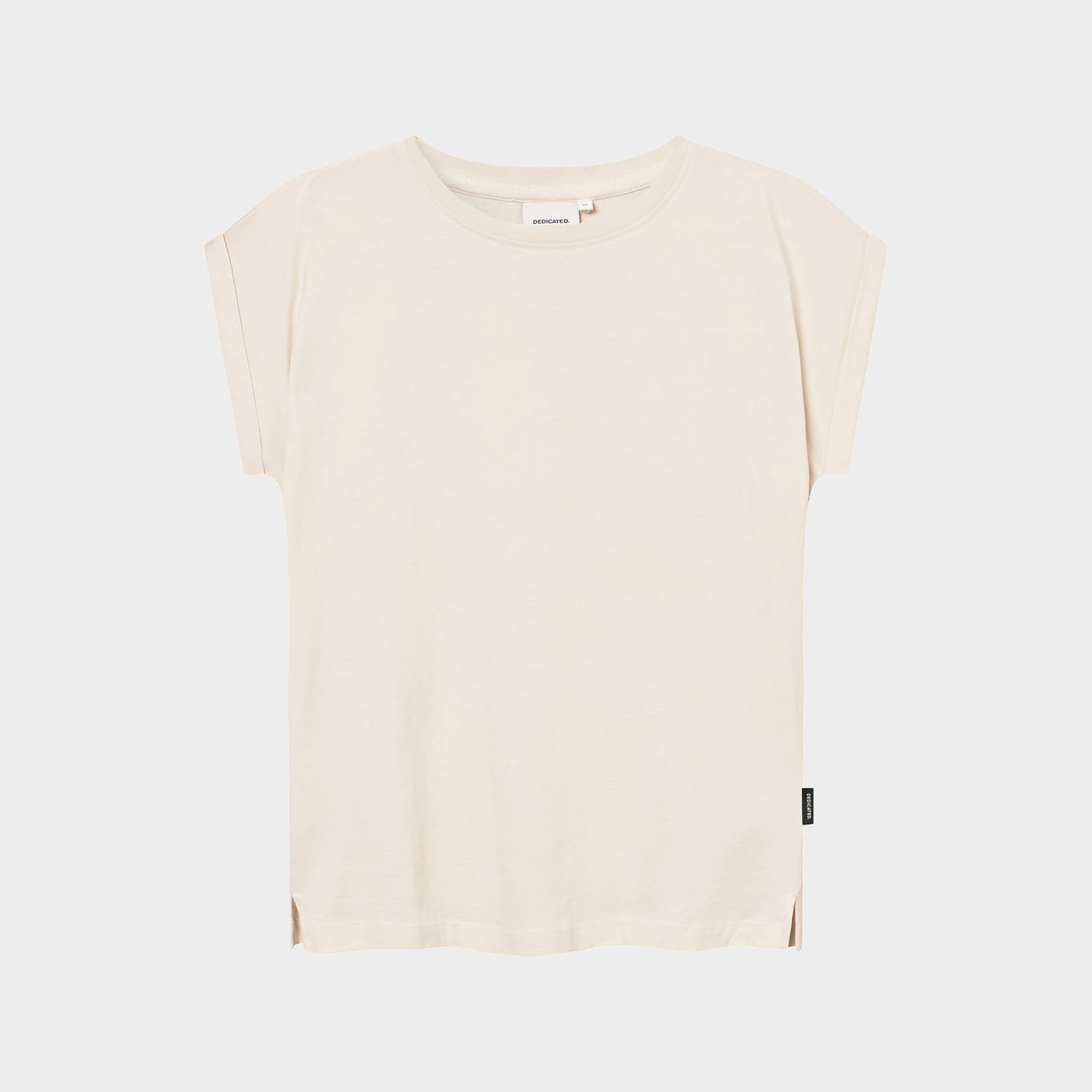 Tee-shirt en coton bio · crème - visby base oat white