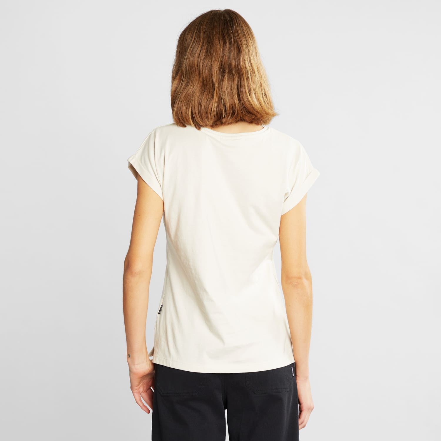 Tee-shirt oiseau en coton bio · crème - visby stina bird circle white rainy day