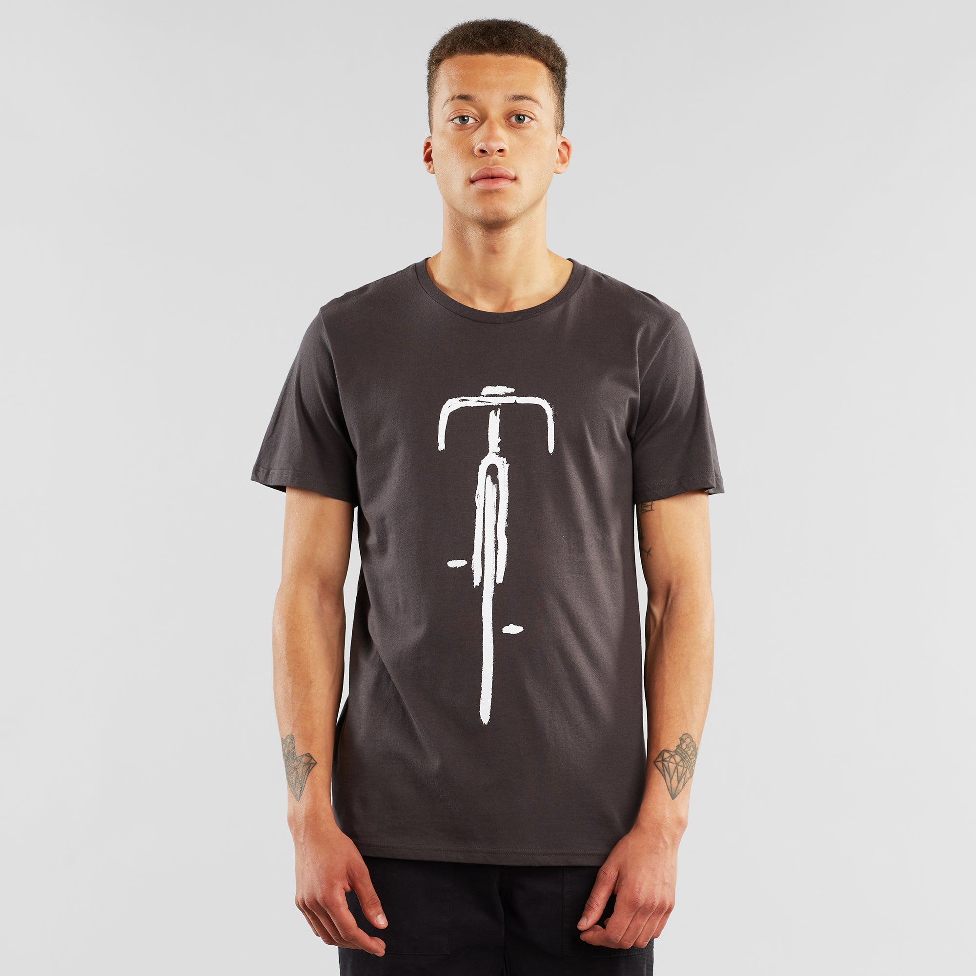 dedicated homme t shirt stockholm bike coton bio anthracite l armoire poethique  3 