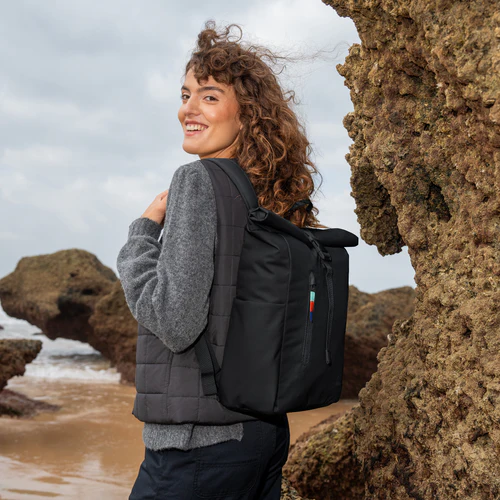 got bag unisexe sac a dos rolltop easy small noir polyester recycle l armoire poethique  5 