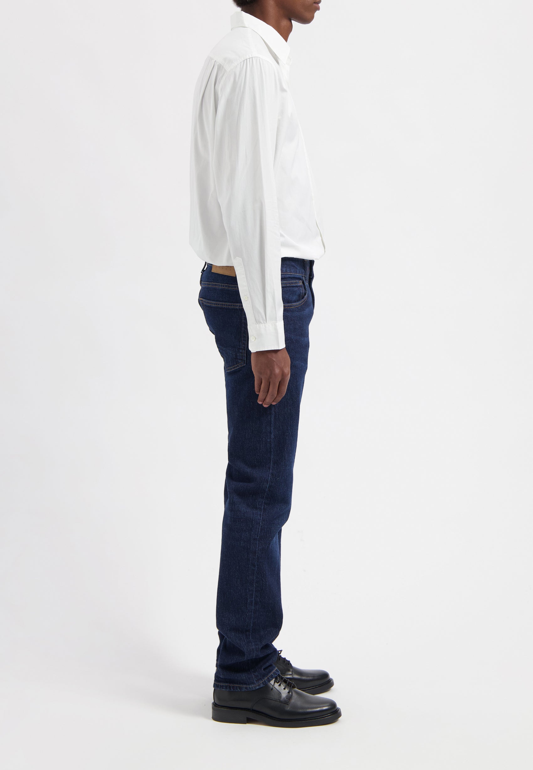 jean droit en coton bio et coton recycl  bleu fonc   bryce mid straight faded steal mud jeans homme bryce mid straight coton bio coton recycle faded steal l armoire poethique 2