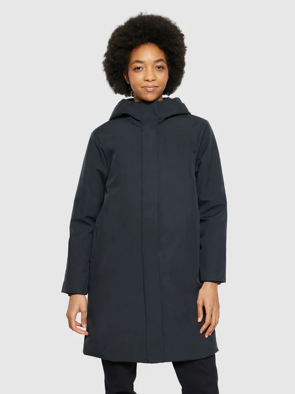knowledge cotton apparel femme parka soft shell polyester recycle noir l armoire poethique  1 