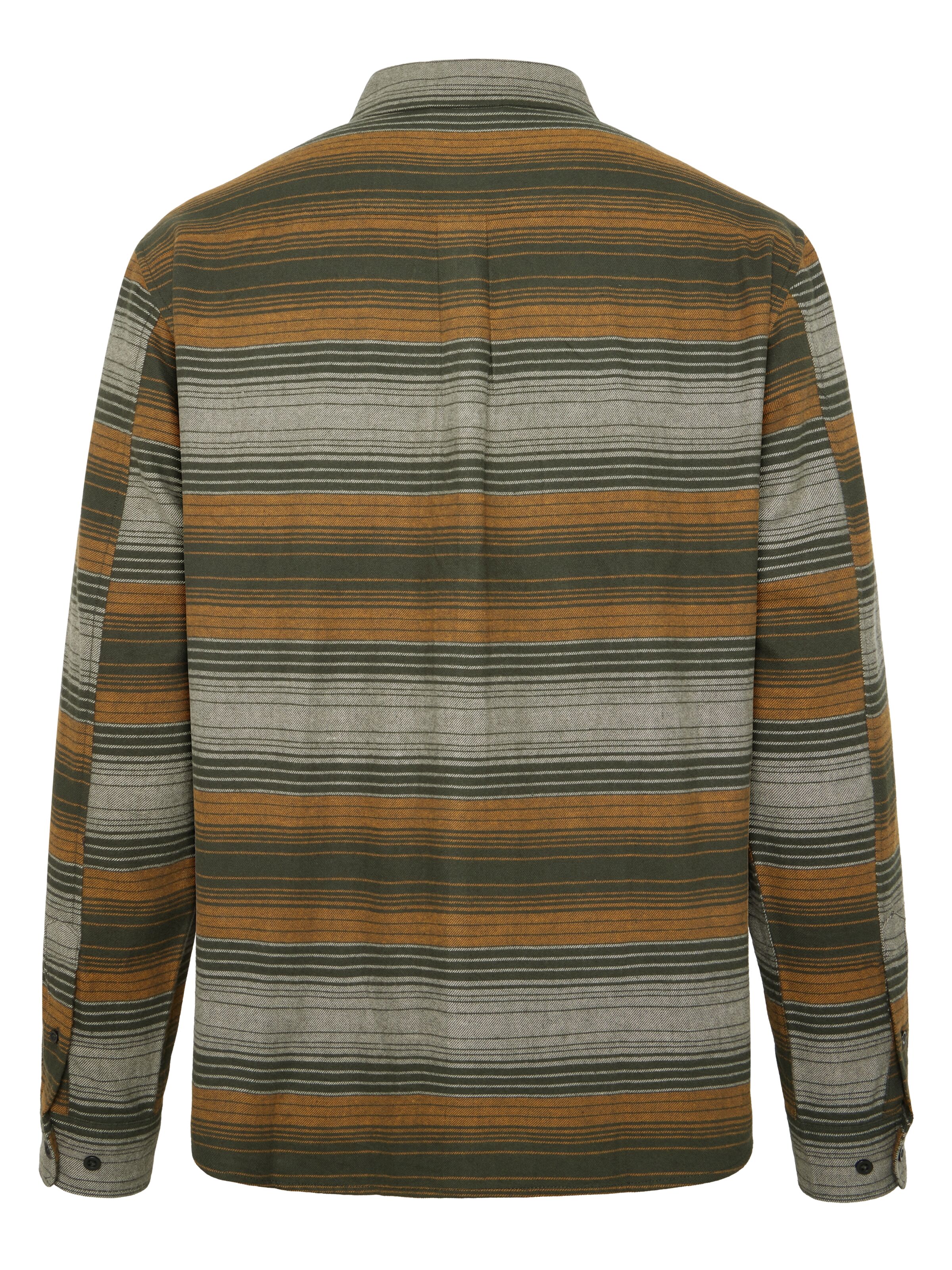 knowledge cotton apparel homme chemise checked flannel coton bio kaki jaune l armoire poethique  3 