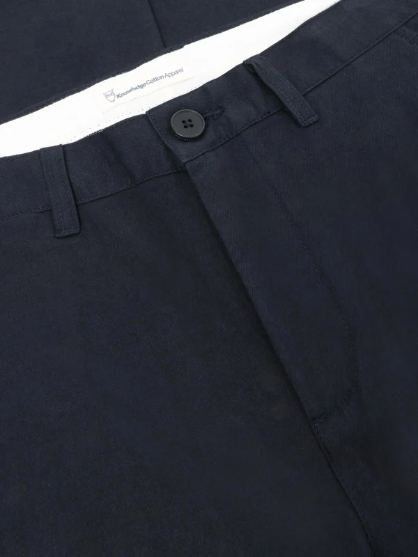 knowledge cotton apparel homme pantalon chino chuck flannel coton bio bleu marine l armoire poethique  1 