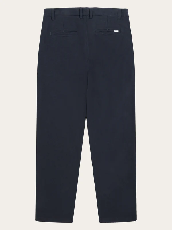 knowledge cotton apparel homme pantalon chino chuck flannel coton bio bleu marine l armoire poethique  3 
