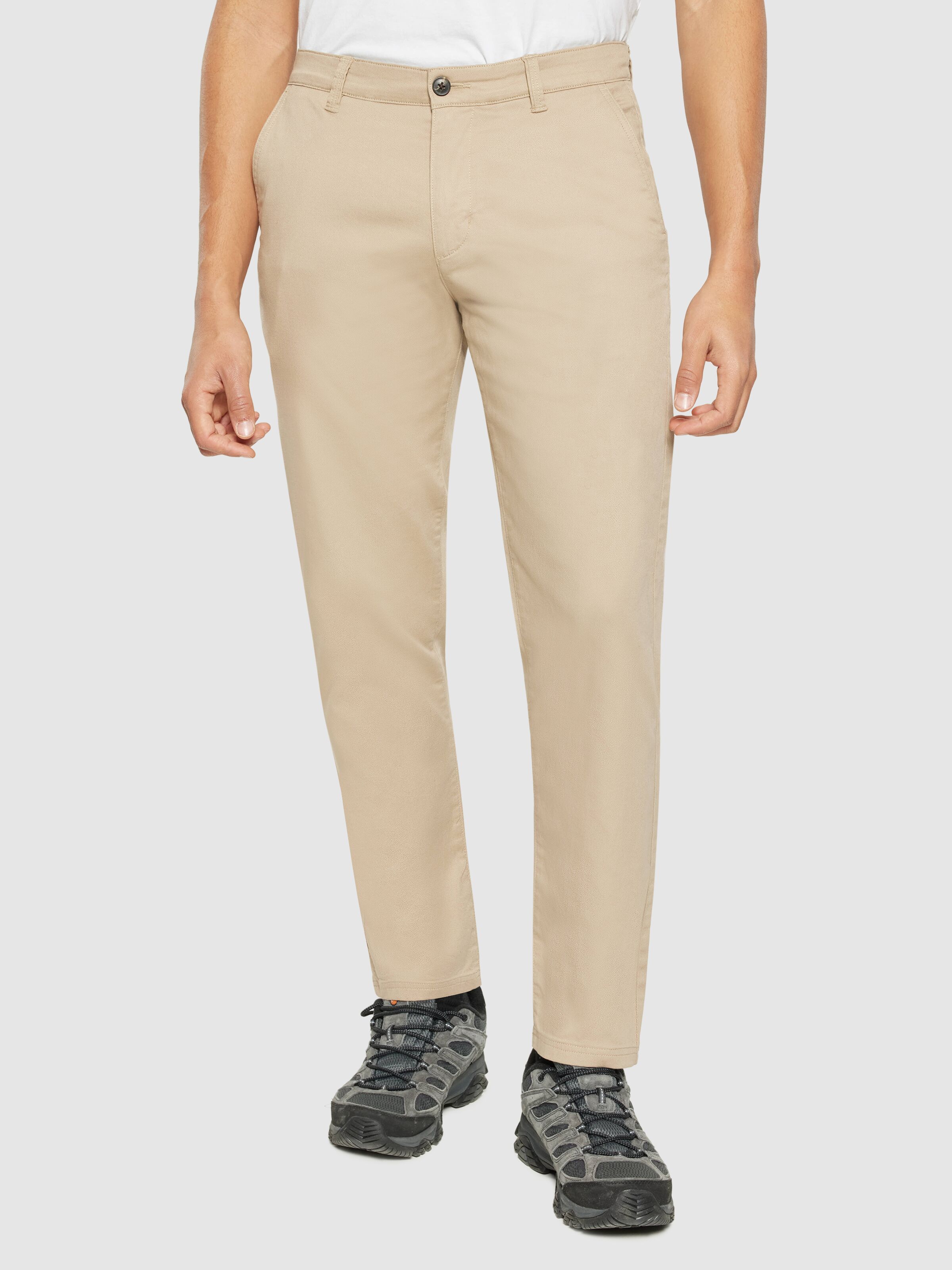 Pantalon chino en coton bio · beige - Chuck regular canvas pants
