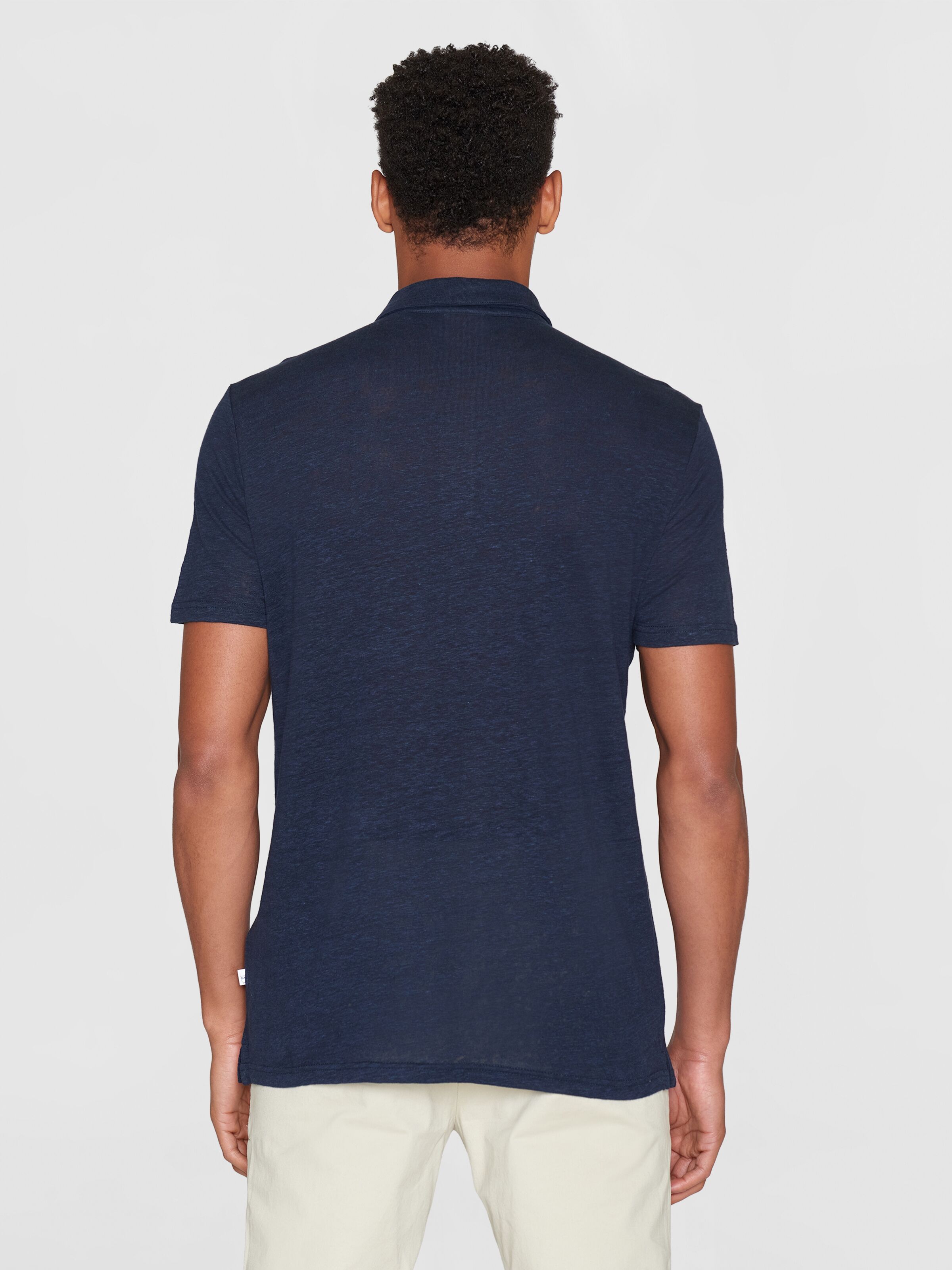 Polo en lin · bleu marine - regular linen polo