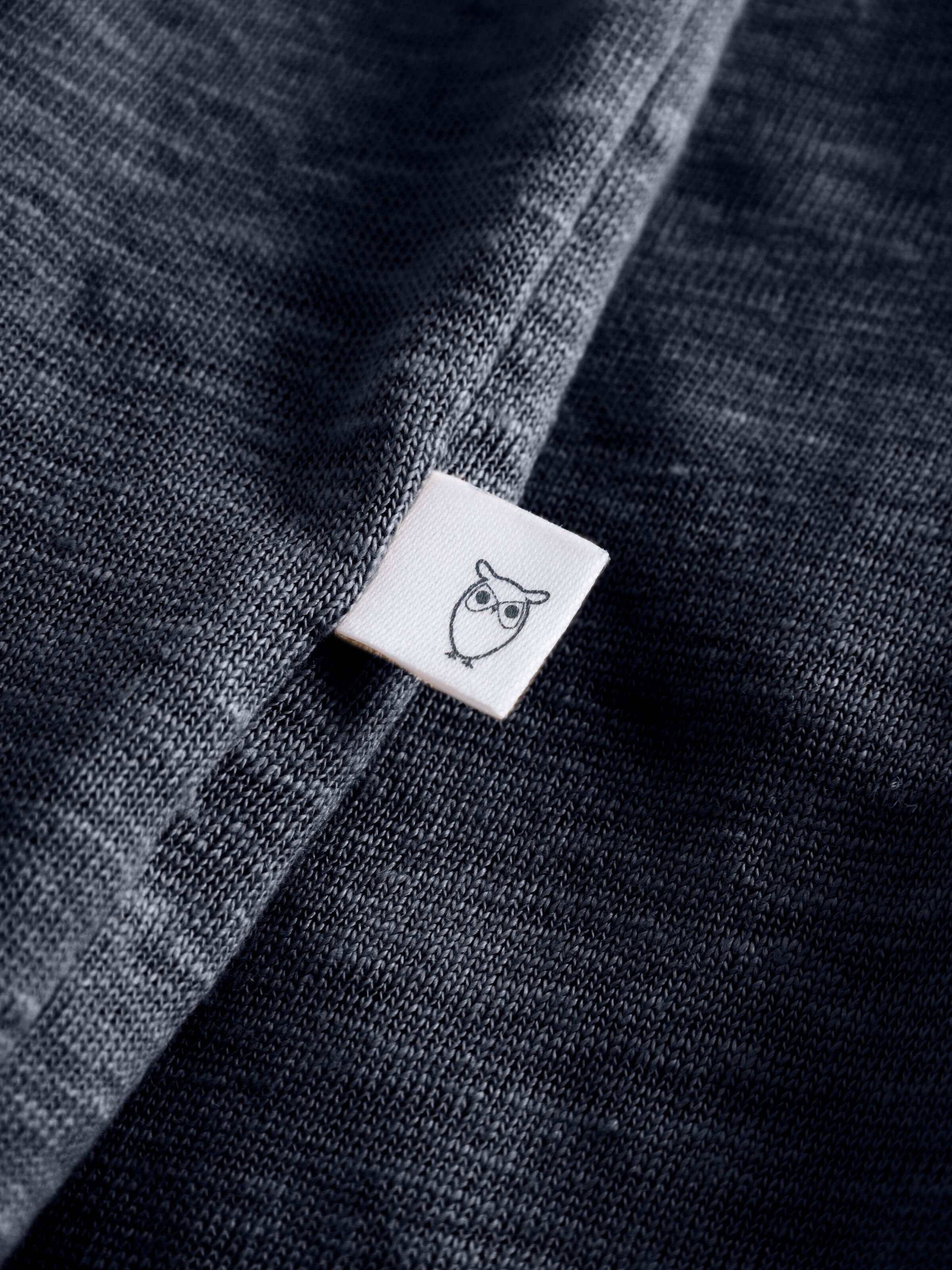 Polo en lin · bleu marine - regular linen polo