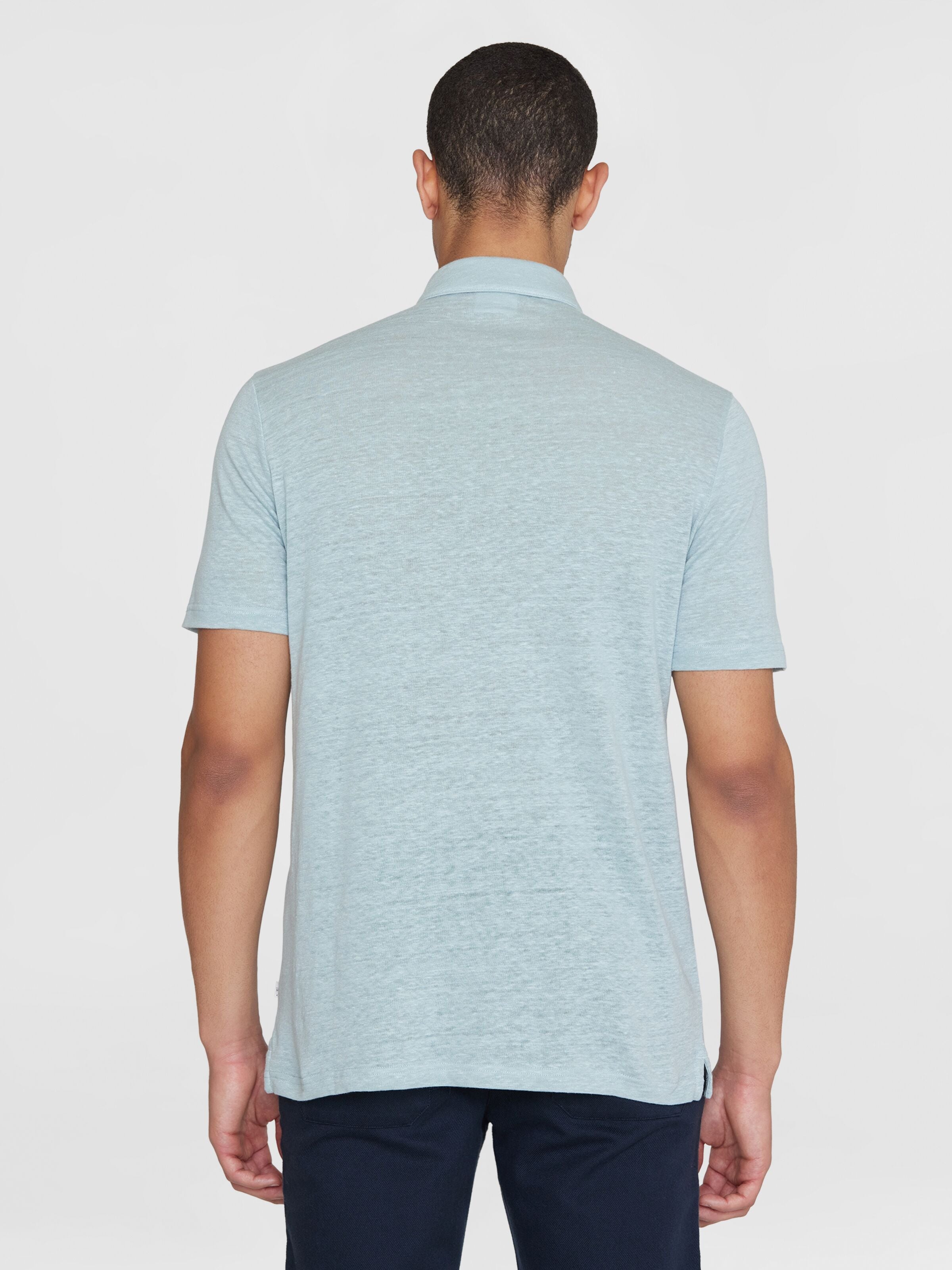 Polo en lin · gris bleuté - regular linen polo