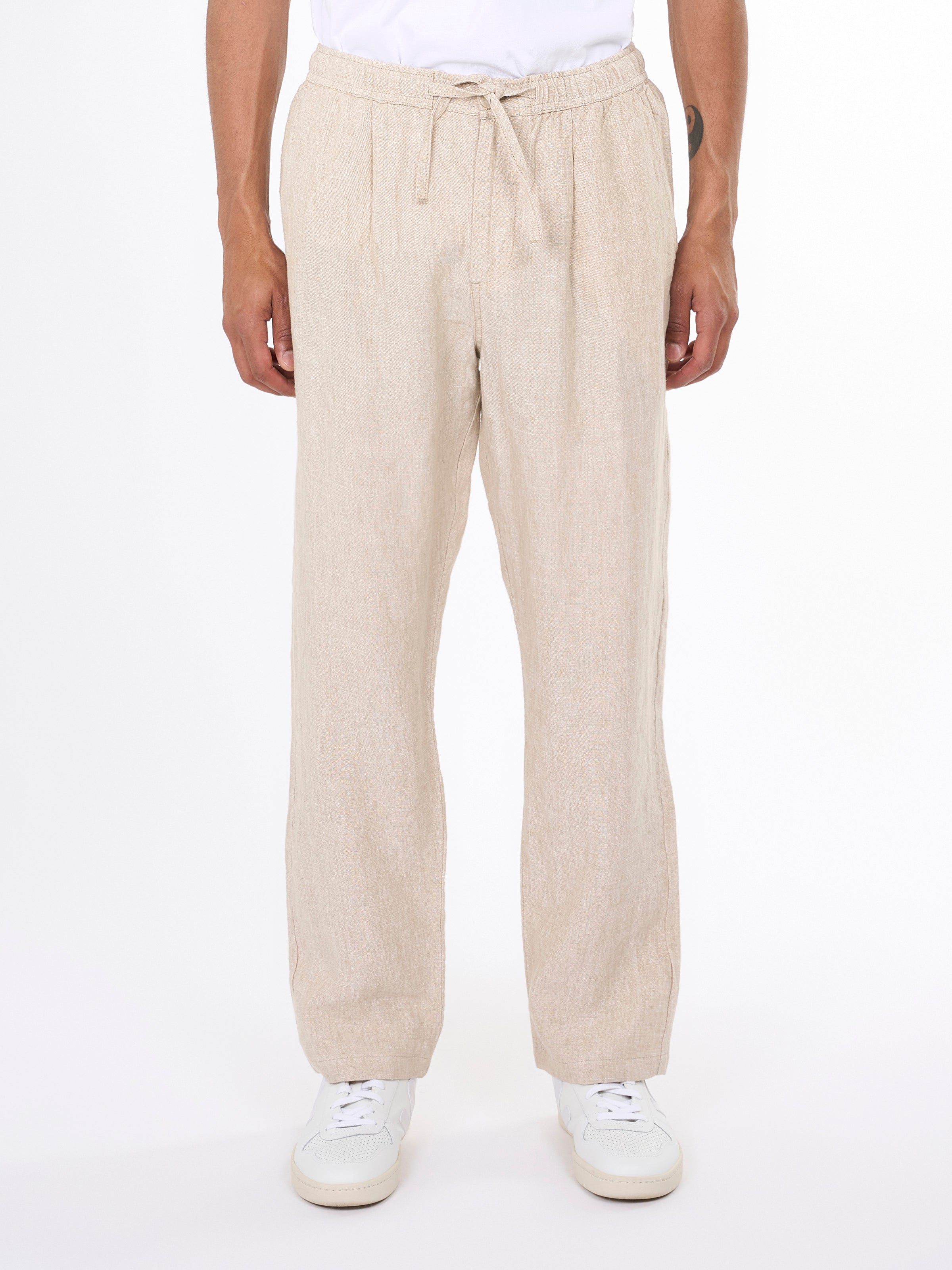 Pantalon en lin · beige - fig loose linen pants