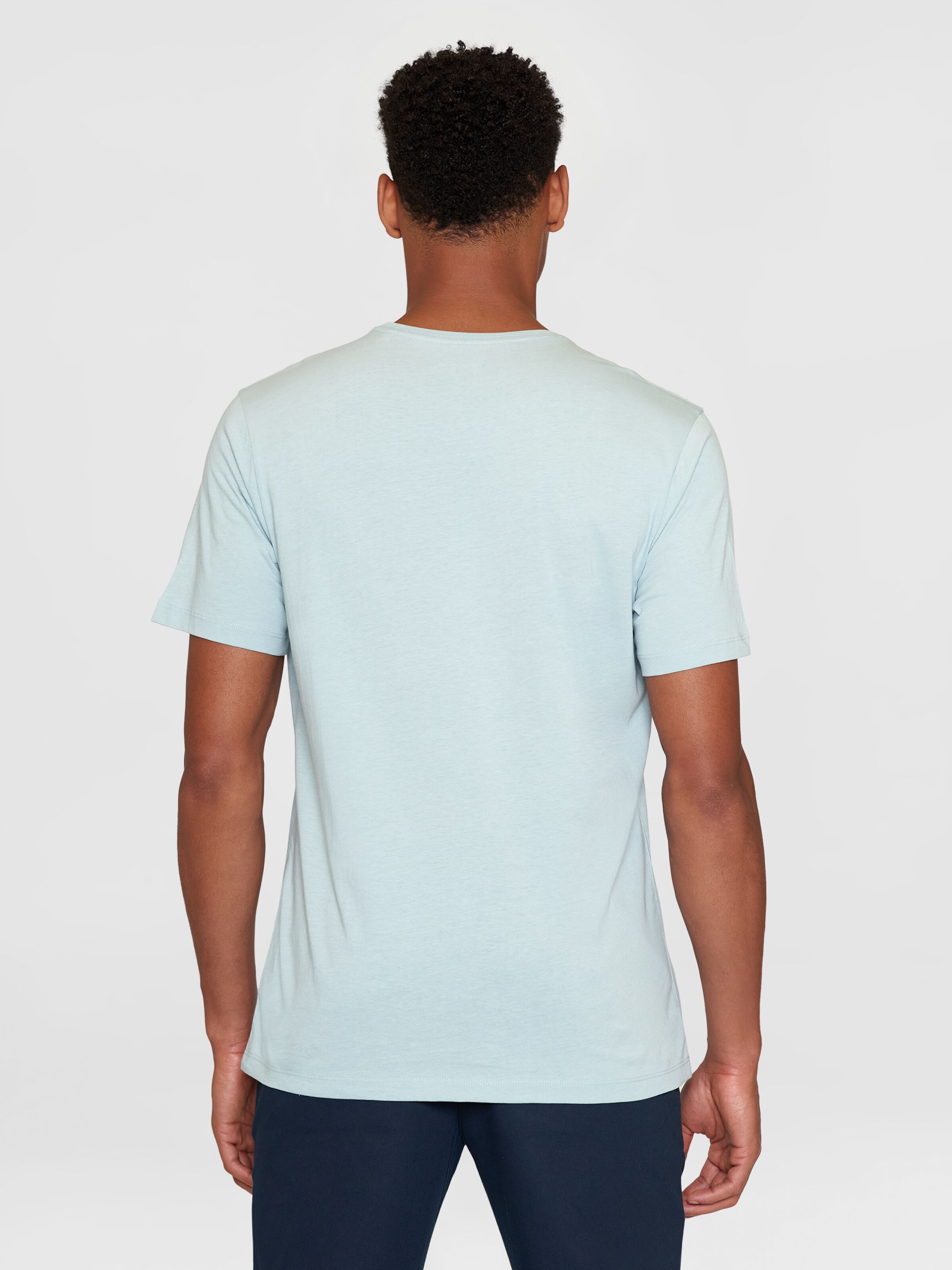 Tee-shirt basique en coton bio · gris bleuté - agnar basic t-shirt