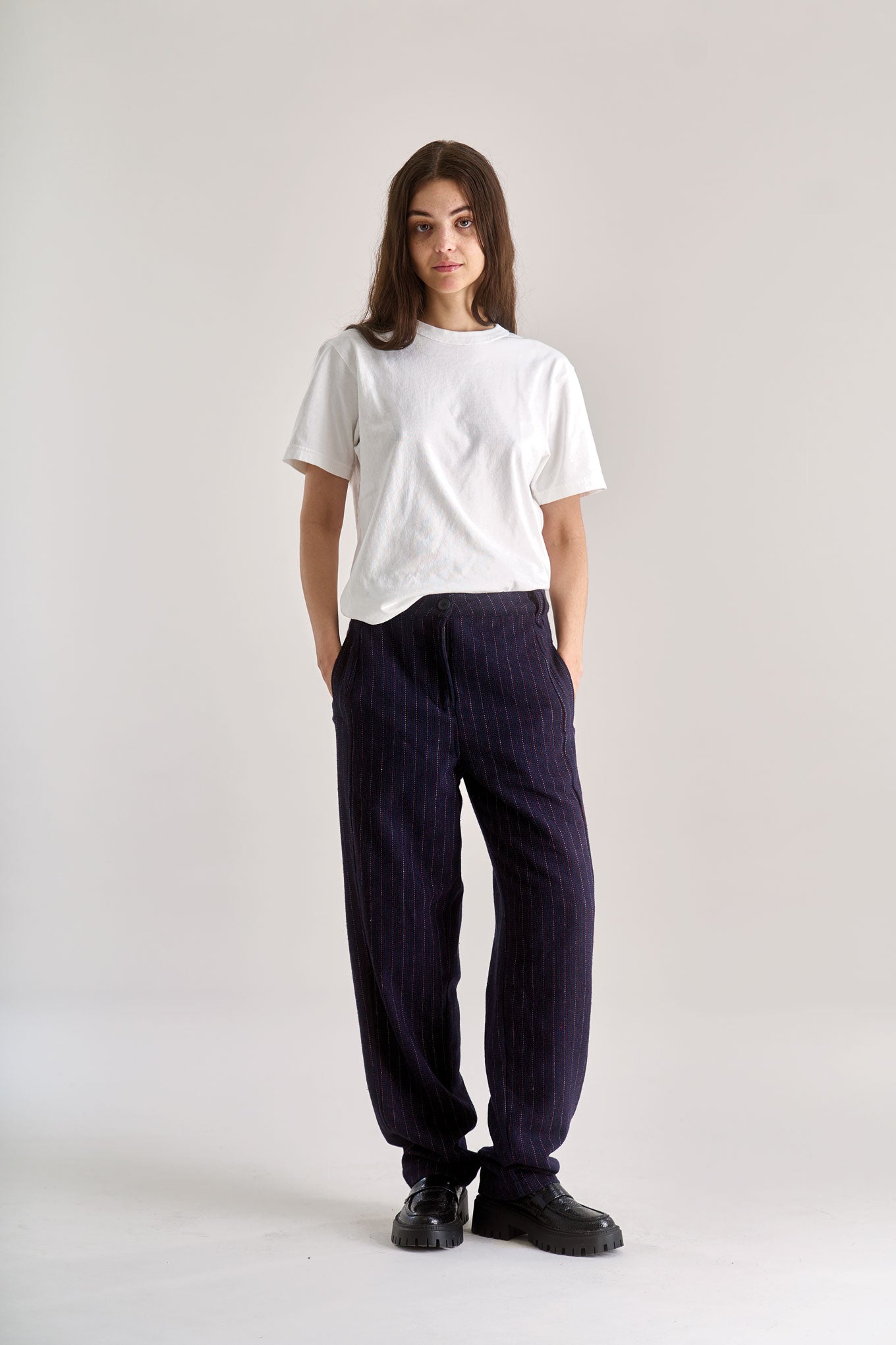 komodo femme pantalon maddie bleu marine polyester recycle l armoire poethique  5 