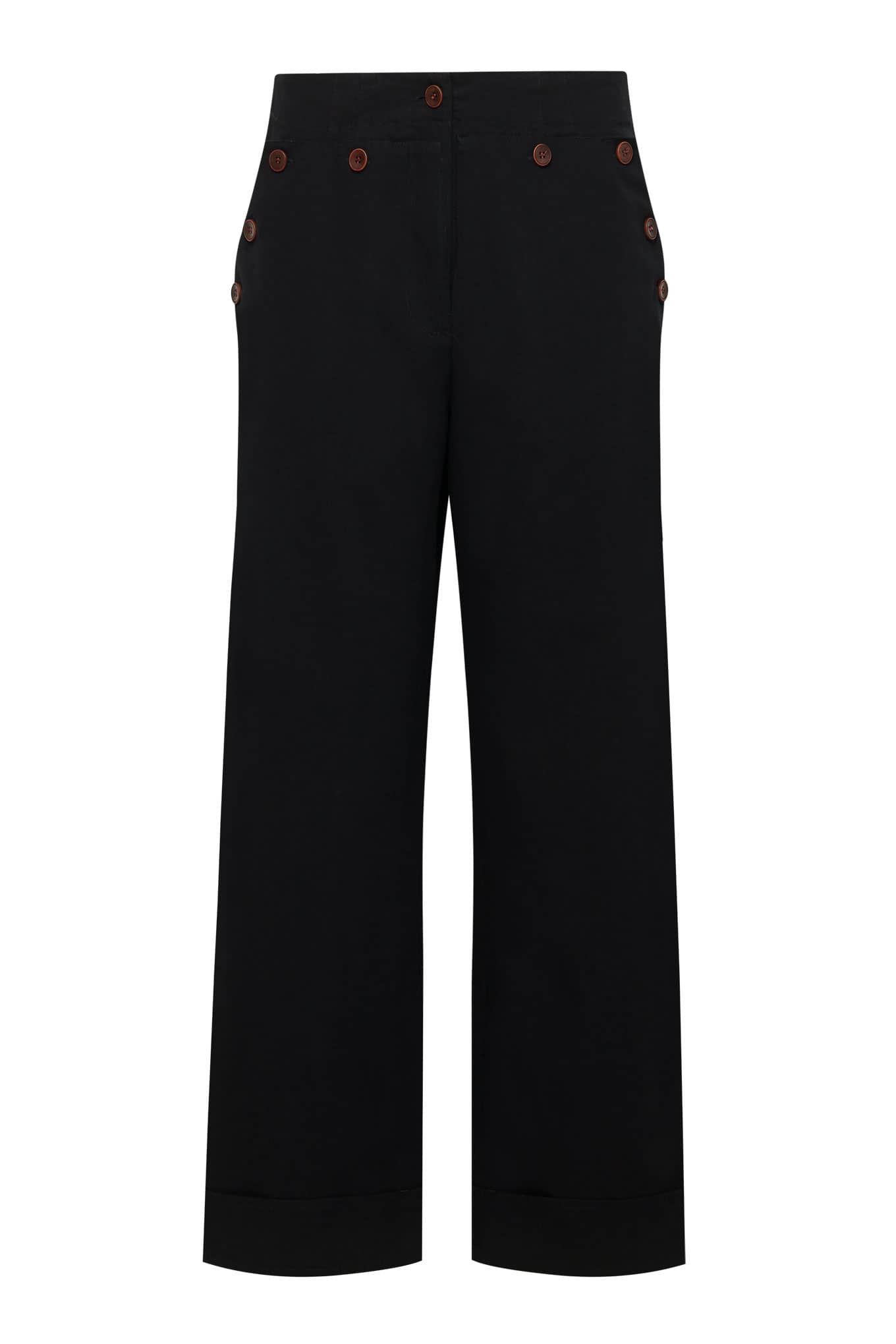 Pantalon large en popeline de coton tansy · noir