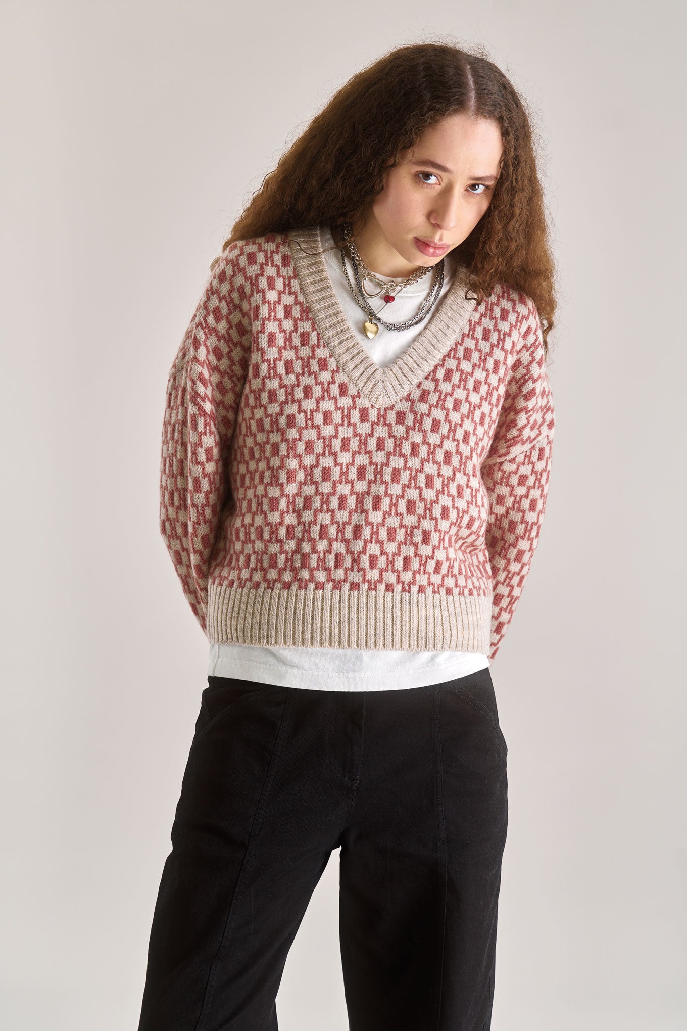komodo femme pull effie creme rose laine l armoire poethique  1 
