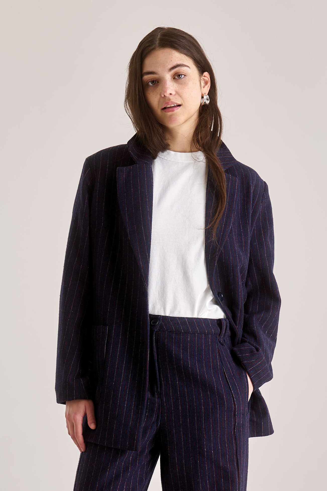 komodo femme veste ophelia bleu marine polyester recycle l armoire poethique  1 
