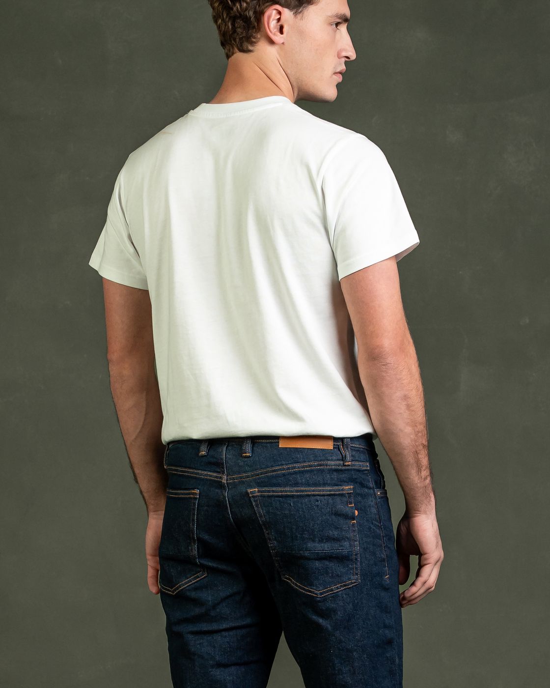 kuyichi homme jean droit en coton regeneratif bleu brut   scott regular dark rin