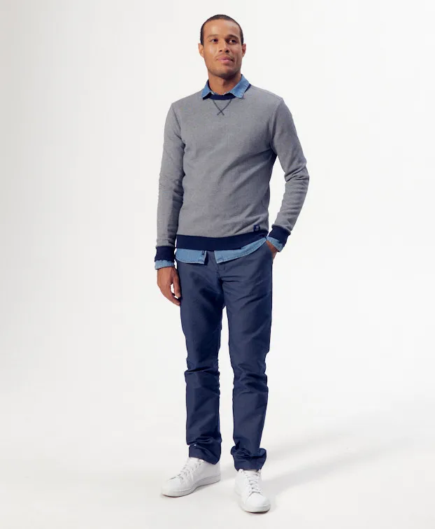 la gentle factory homme sweat paul matieres recyclees bleu chine l armoire poethique  1 