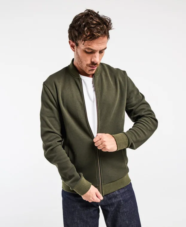 la gentle factory homme sweat zippe pedro matieres recyclees kaki l armoire poethique  2 