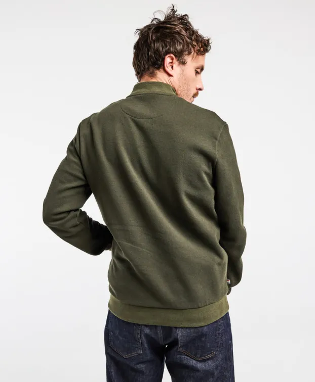 la gentle factory homme sweat zippe pedro matieres recyclees kaki l armoire poethique  3 