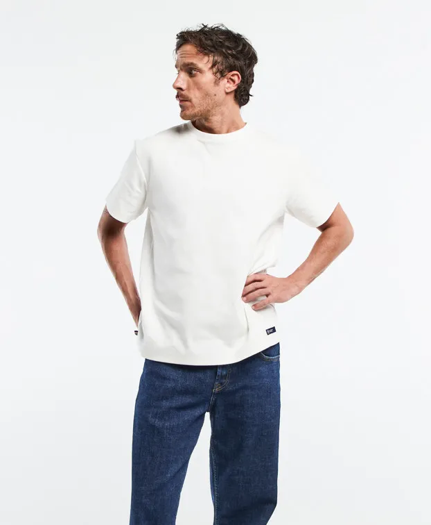 la gentle factory homme t shirt isao lourd coton bio ecru l armoire poethique  2 