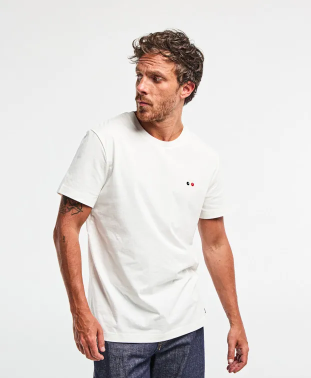 la gentle factory homme t shirt velo barthelemien coton bio ecru l armoire poethique  5 