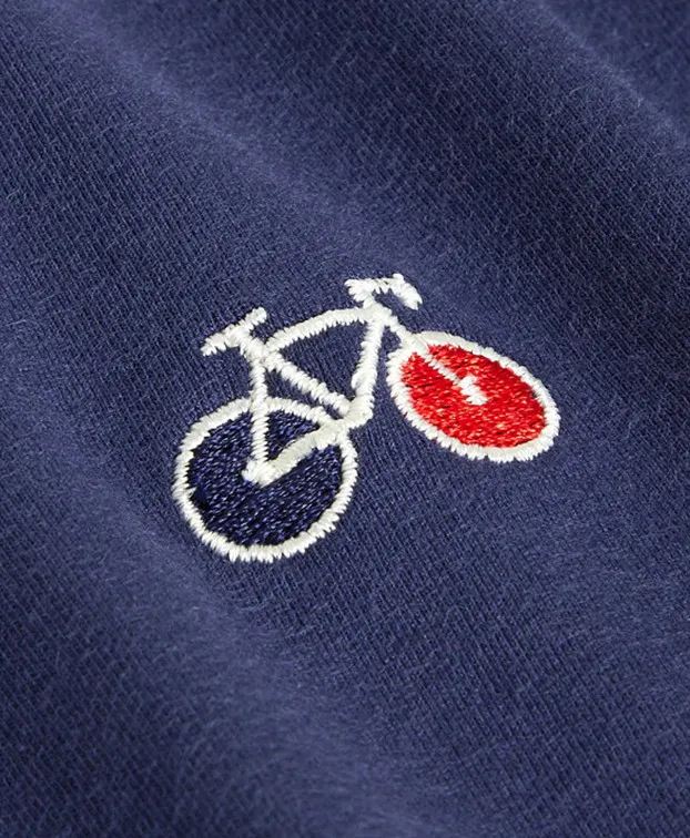 la gentle factory homme t shirt velo barthelemien coton bio indigo l armoire poethique  2 