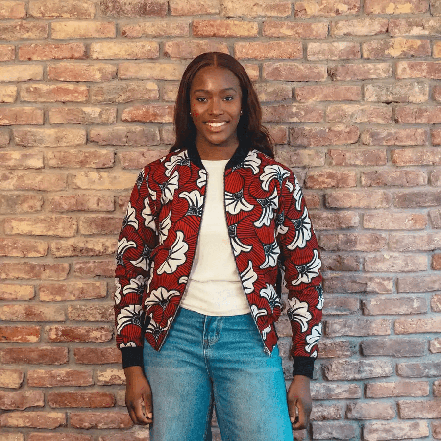 le petit dakarois unisexe bombers coton wax loumpoul grenat l armoire poethique  2 