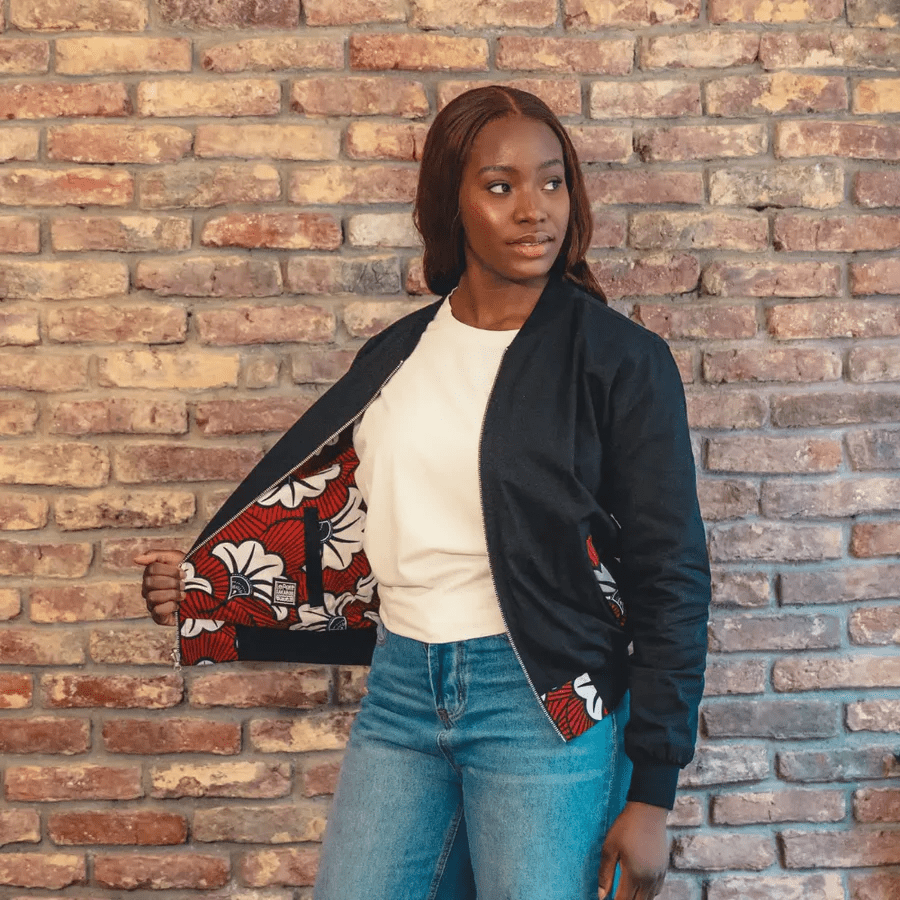 le petit dakarois unisexe bombers coton wax loumpoul grenat l armoire poethique  3 