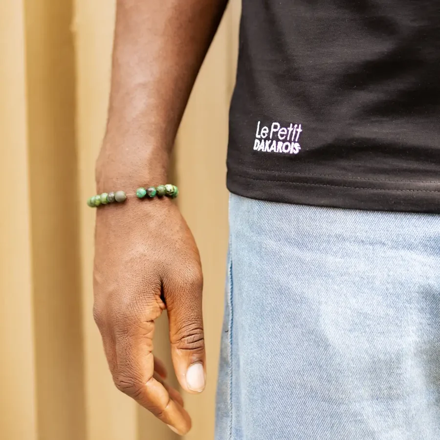 le petit dakarois unisexe t shirt coton bio wax pikine noir l armoire poethique  5 