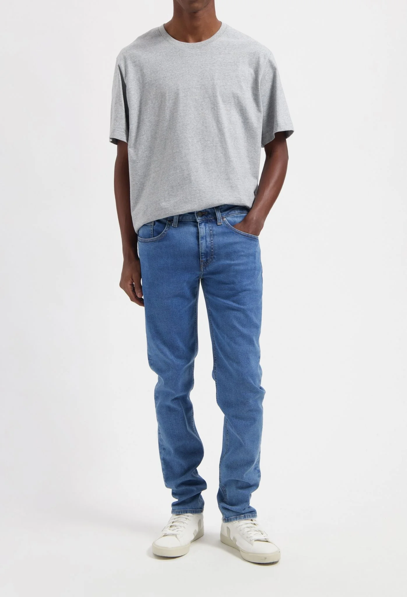 mud jeans homme dunn low tapered coton bio lyocell stone vintage l armoire poethique  2 