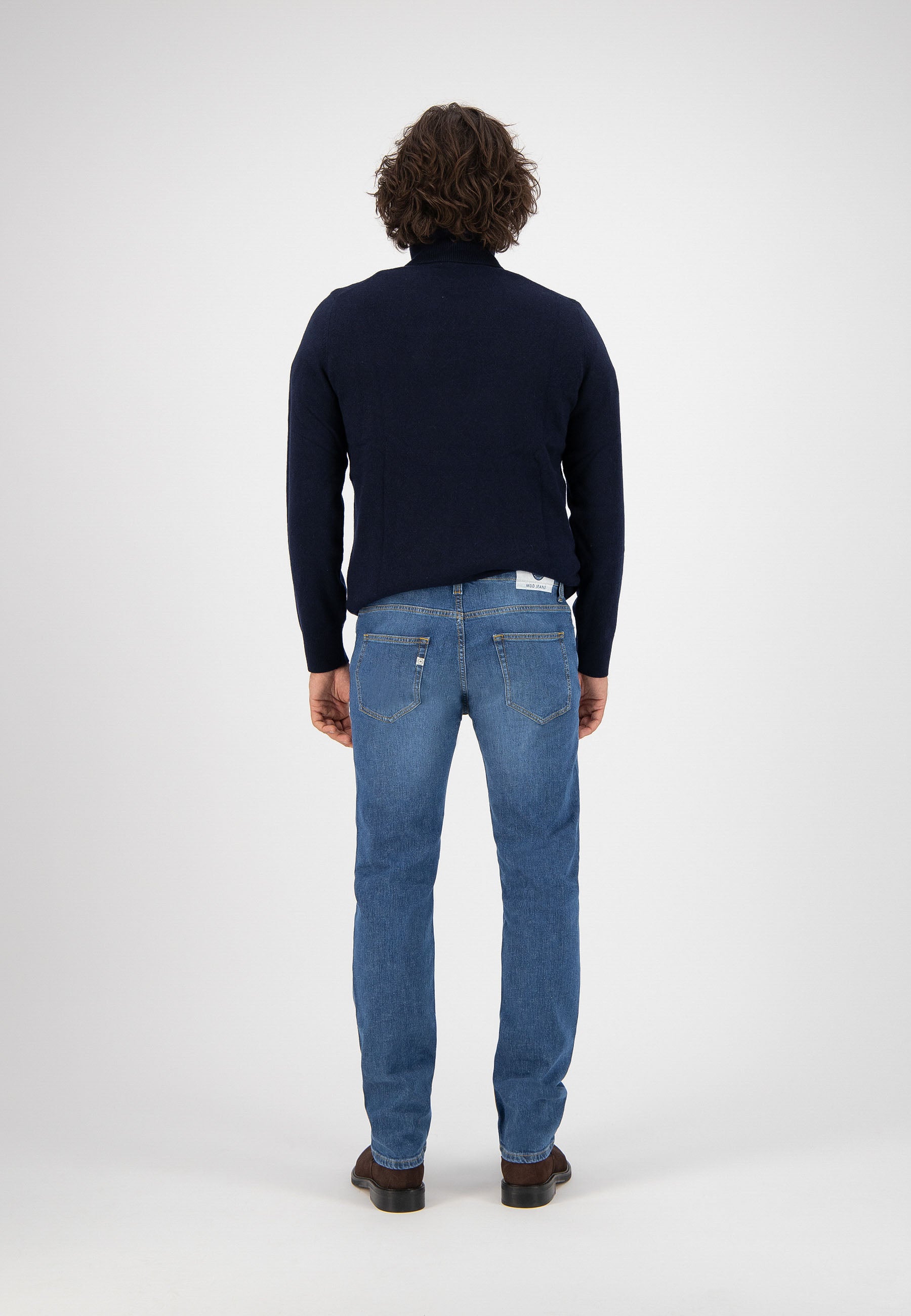 Jean droit en coton bio et coton recyclé · bleu denim - regular bryce authentic indigo