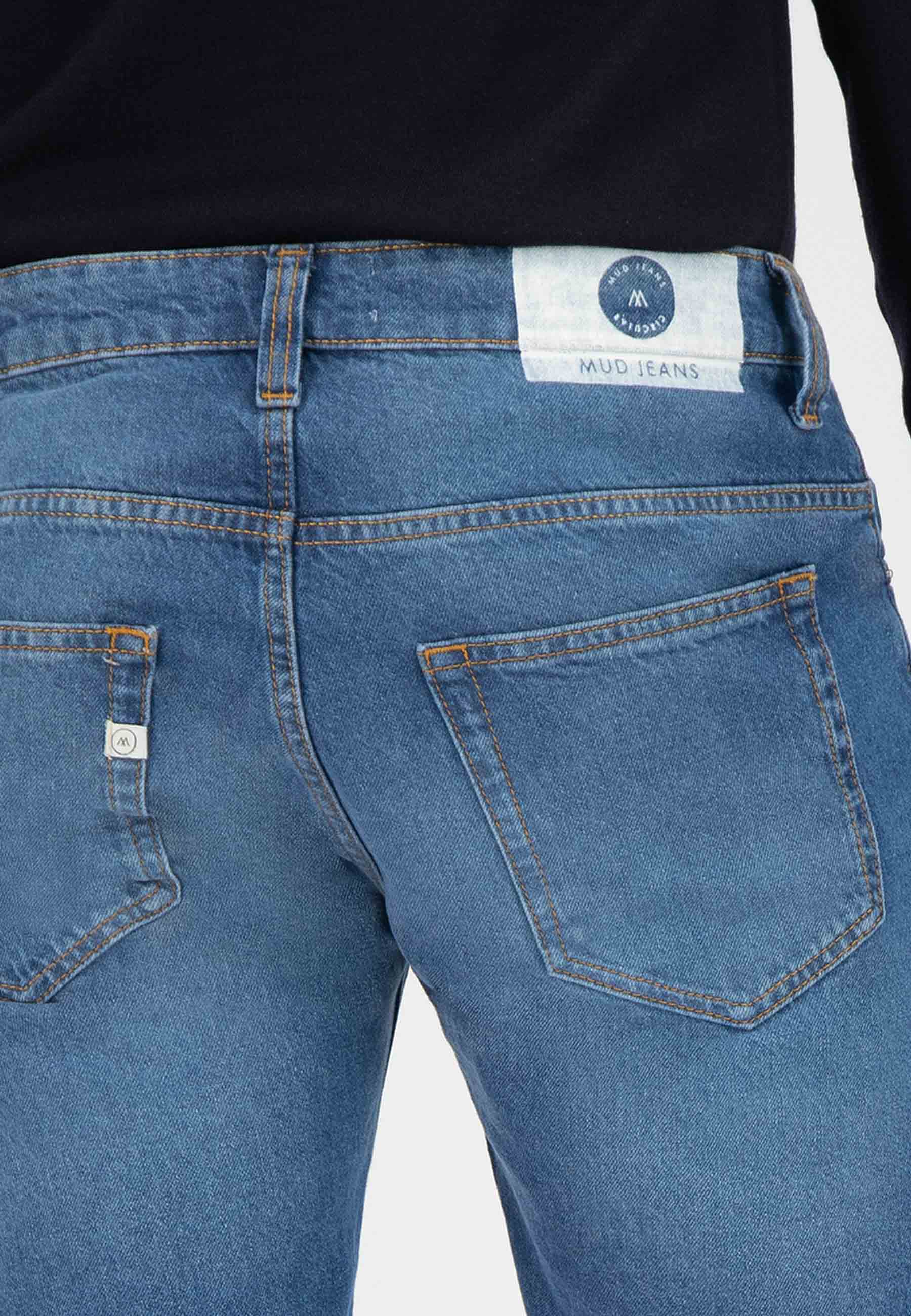 Jean droit en coton bio et coton recyclé · bleu denim - regular dunn stone blue