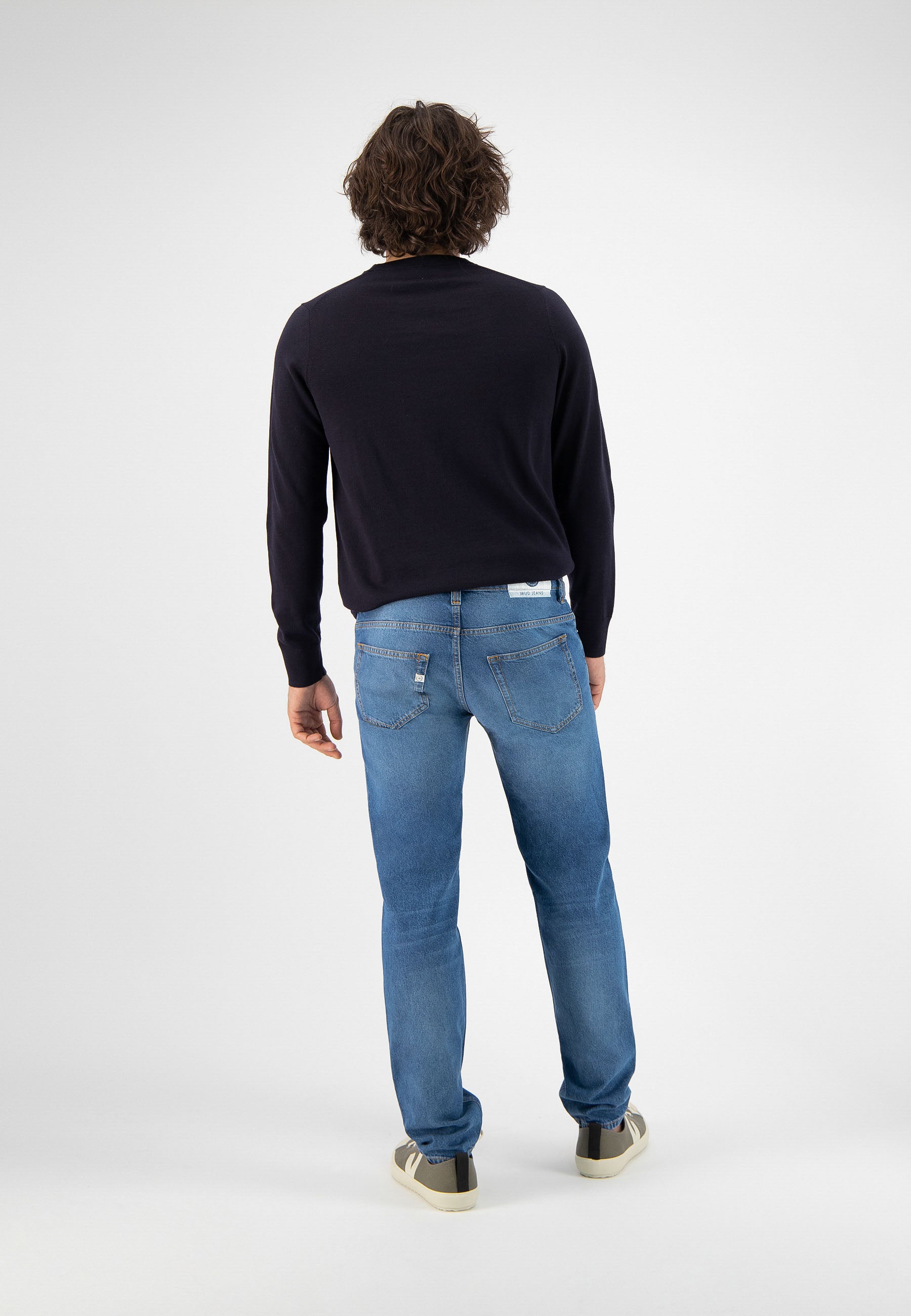 Jean droit en coton bio et coton recyclé · bleu denim - regular dunn stone blue