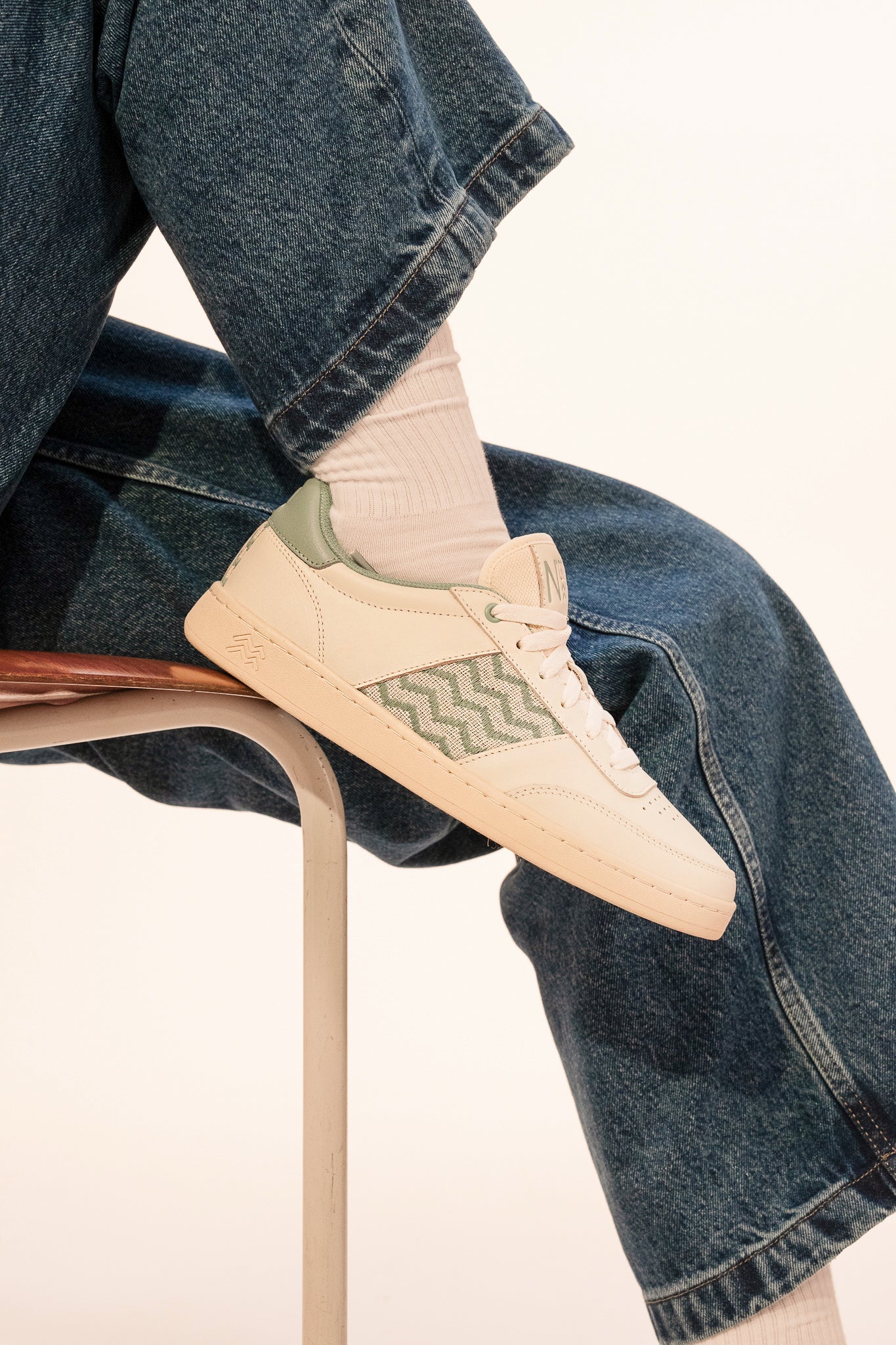 ngo shoes unisexe saigon 24 sage creme vert sauge cuir l armoire poethique  2 