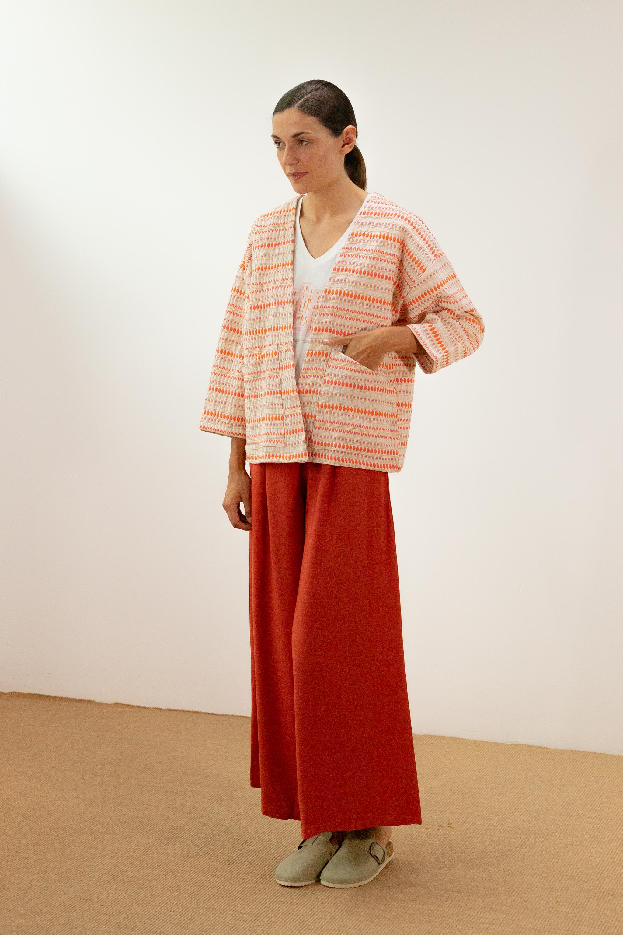 pan femme pantalon caldero orange viscose lin l armoire poethique  3 