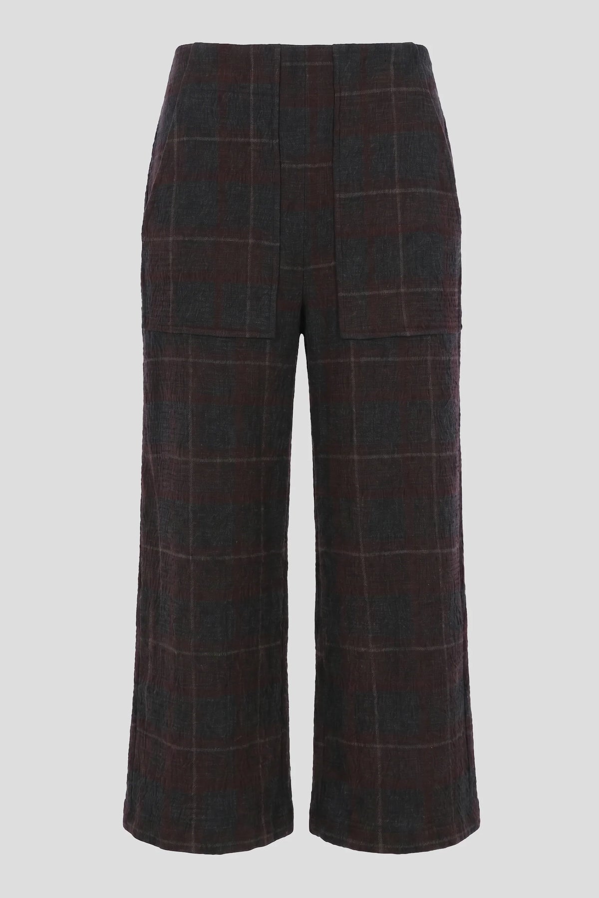pan femme pantalon fluide taille elastiquee en lyocell bordeaux   pantalon cuadr