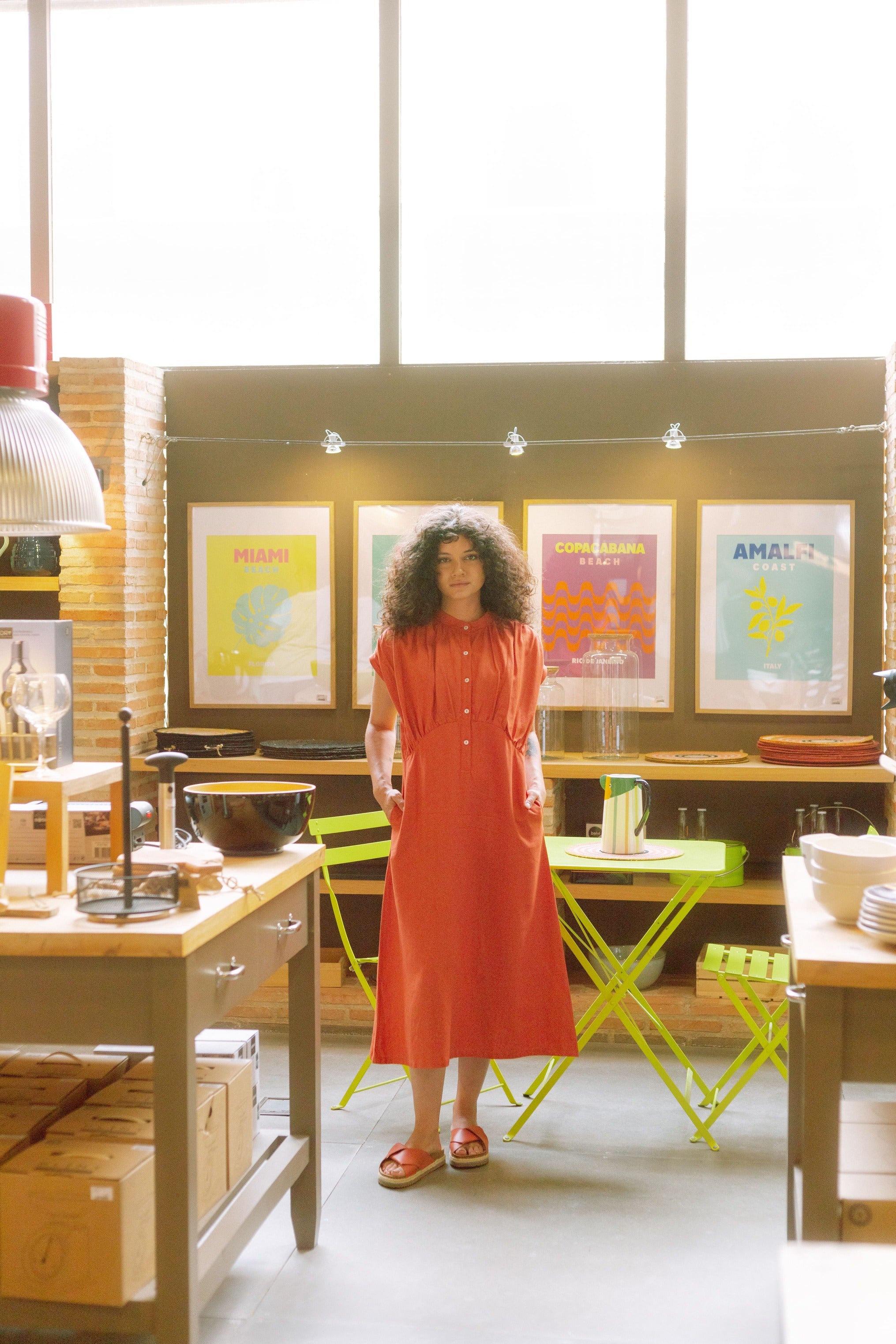 pan femme robe vestido caldero orange viscose lin l armoire poethique  4 